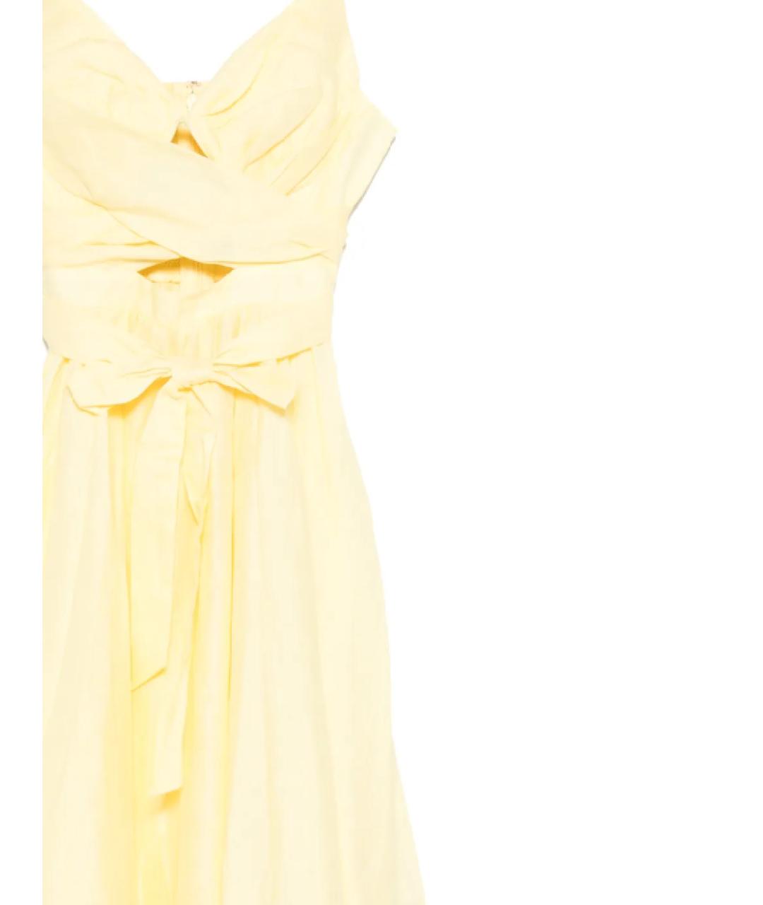 ZIMMERMANN Желтое льняное повседневное платье, фото 2