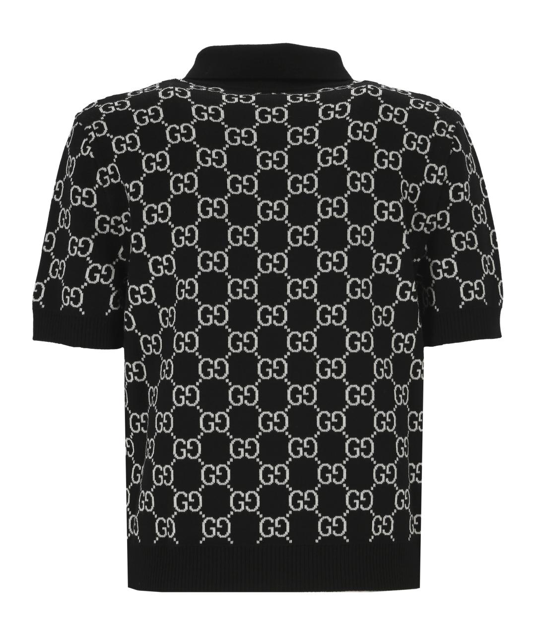 GUCCI Черная шерстяная футболка, фото 3