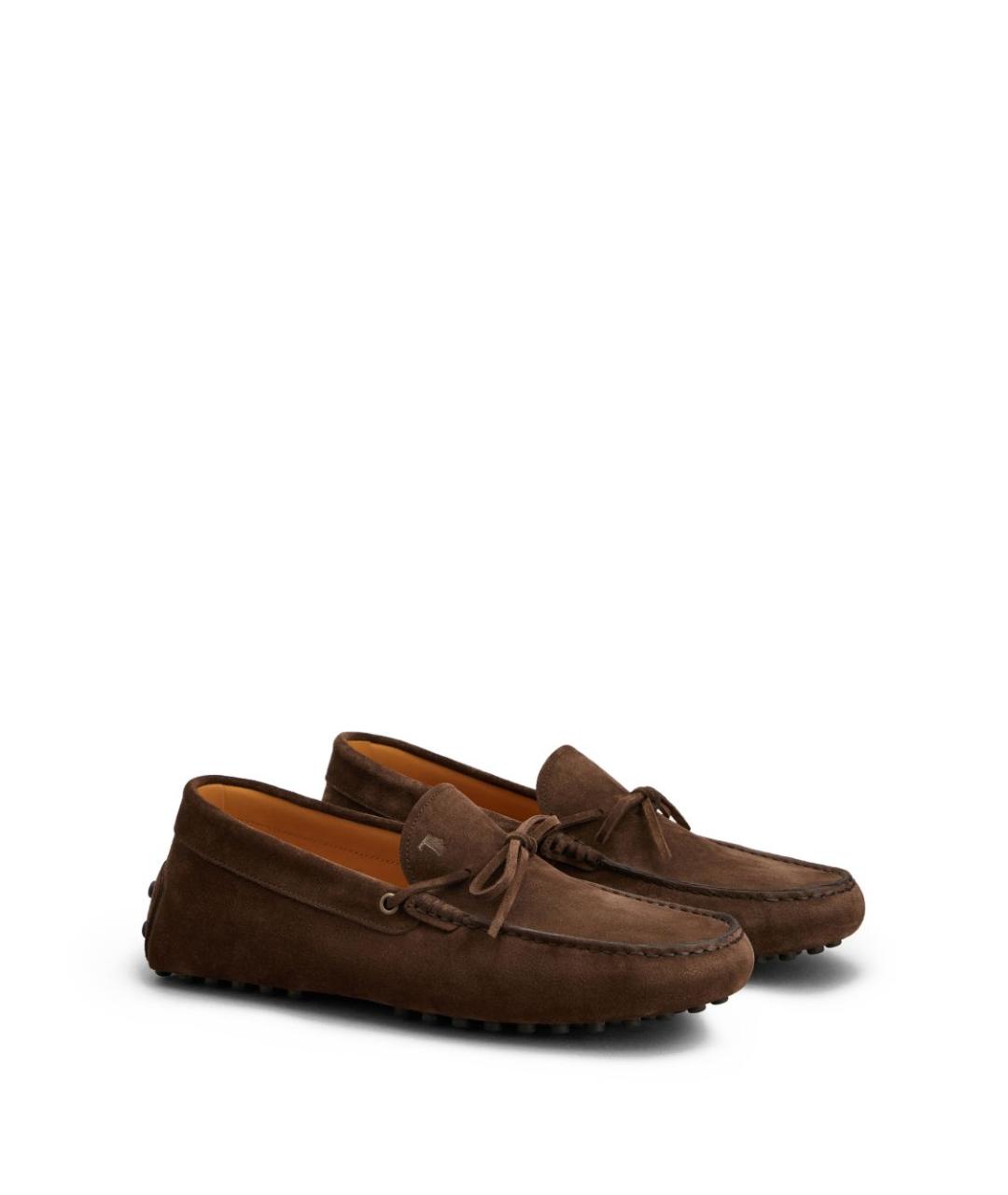 TOD'S Коричневые замшевые мокасины, фото 2