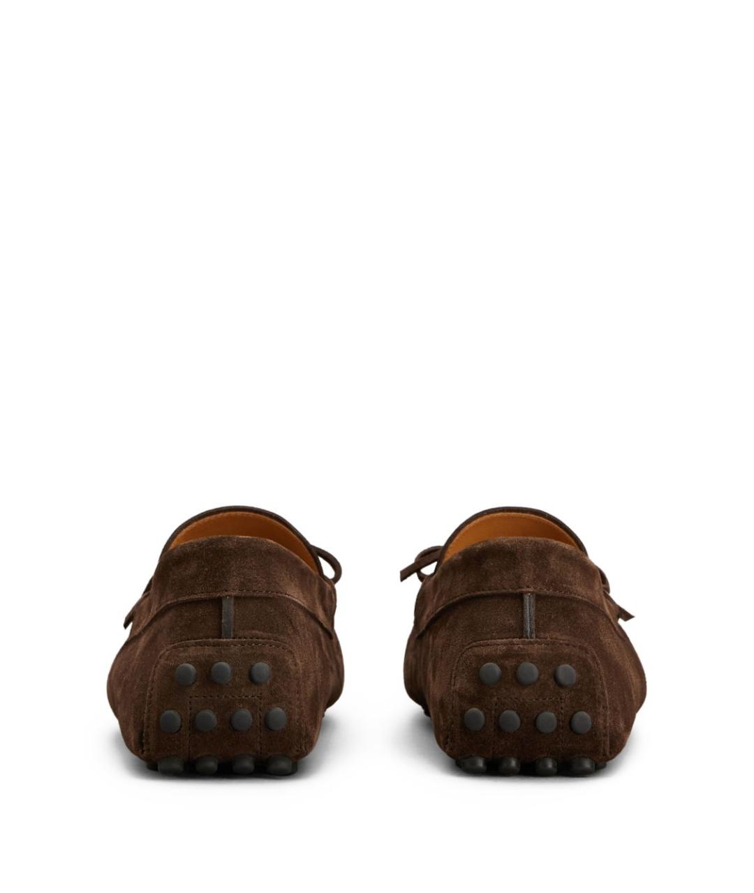 TOD'S Коричневые замшевые мокасины, фото 4