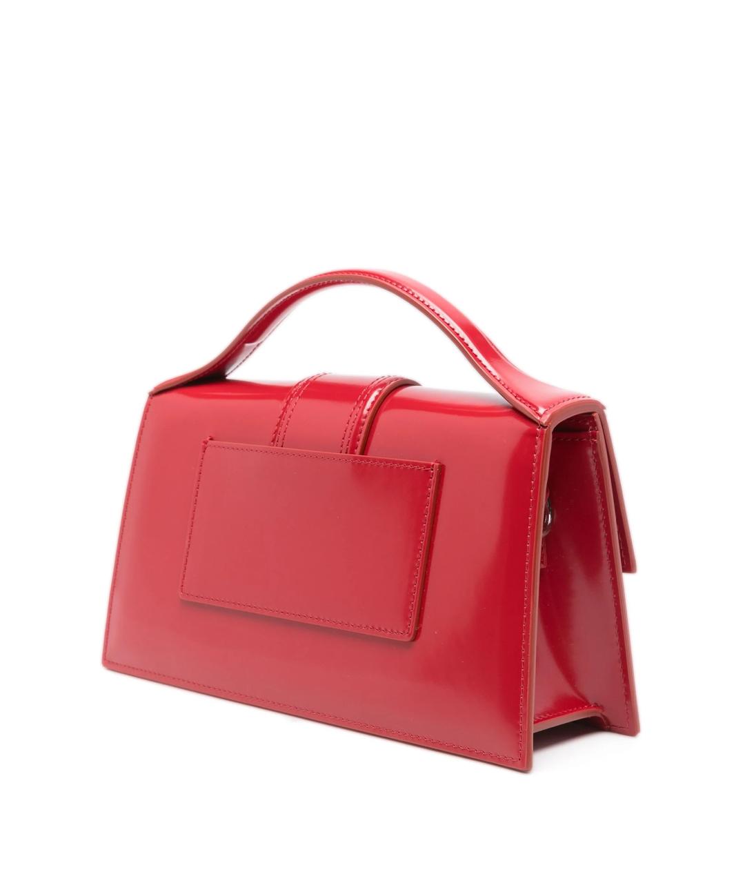 JACQUEMUS Красная кожаная сумка с короткими ручками, фото 2