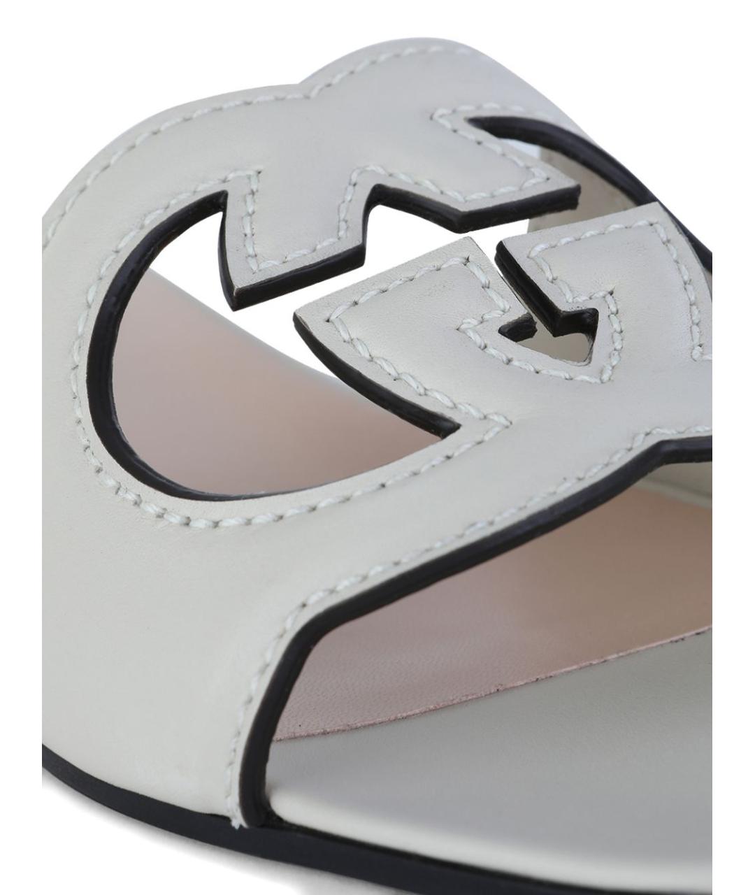 GUCCI Кожаные шлепанцы, фото 4