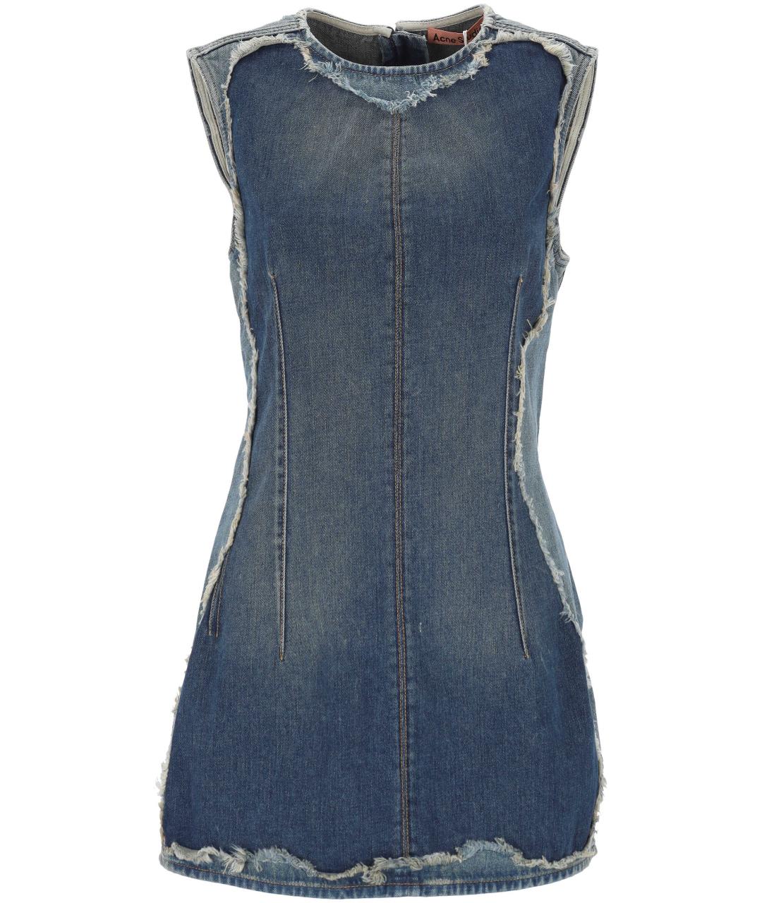 ACNE STUDIOS Синее хлопковое повседневное платье, фото 1