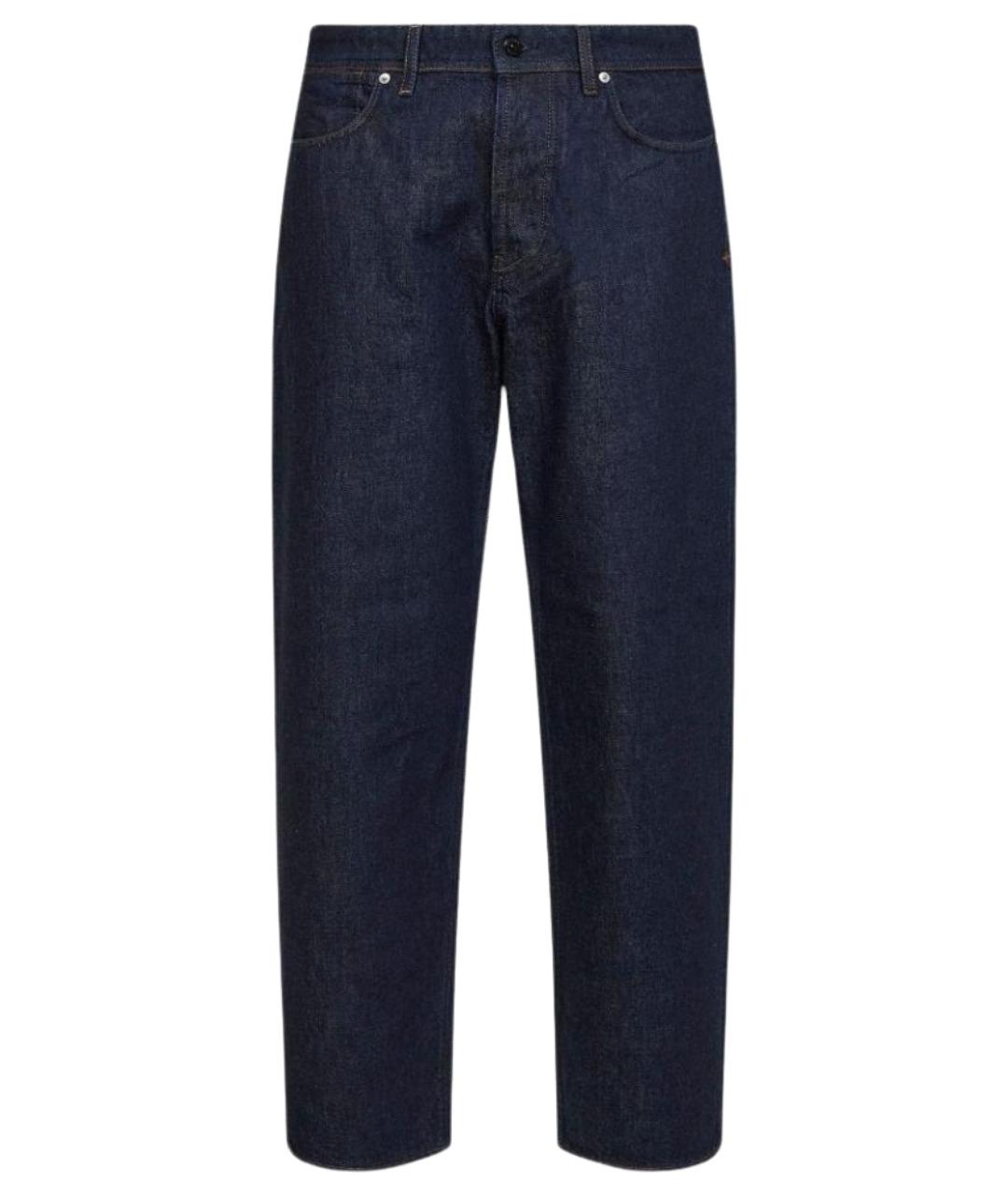STONE ISLAND Синие хлопковые прямые джинсы, фото 1