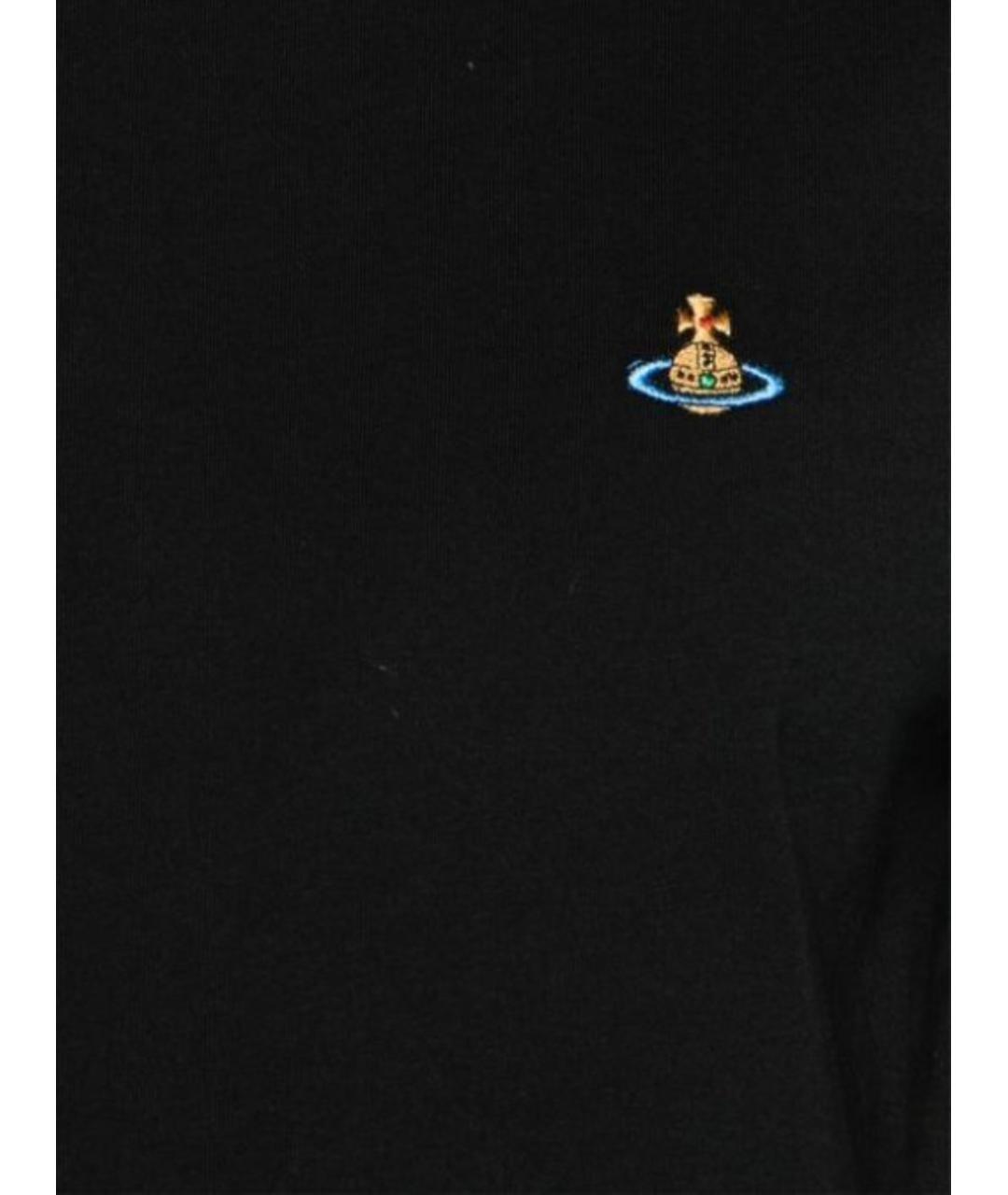 VIVIENNE WESTWOOD Черная хлопковая футболка, фото 2