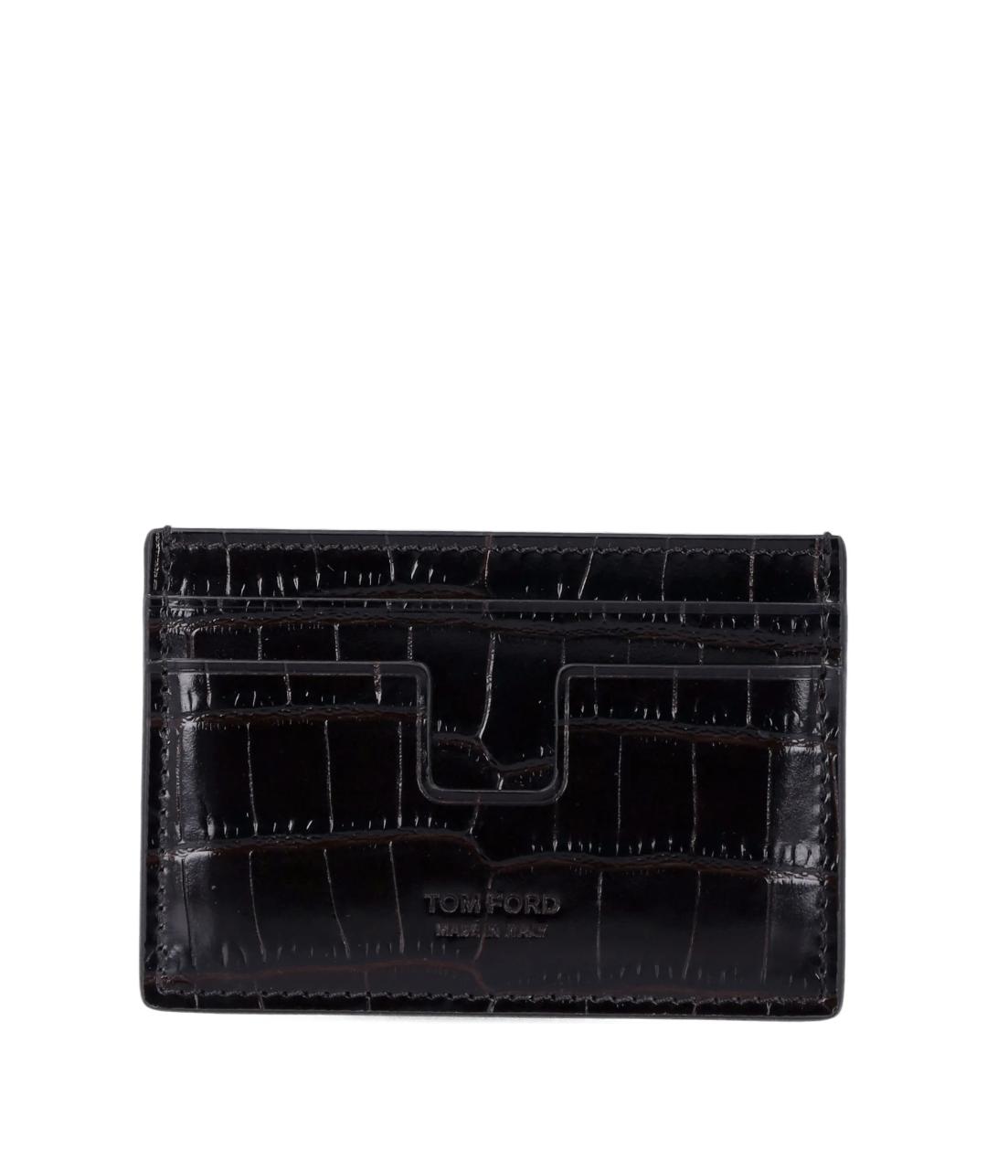 TOM FORD Коричневый кожаный кардхолдер, фото 1