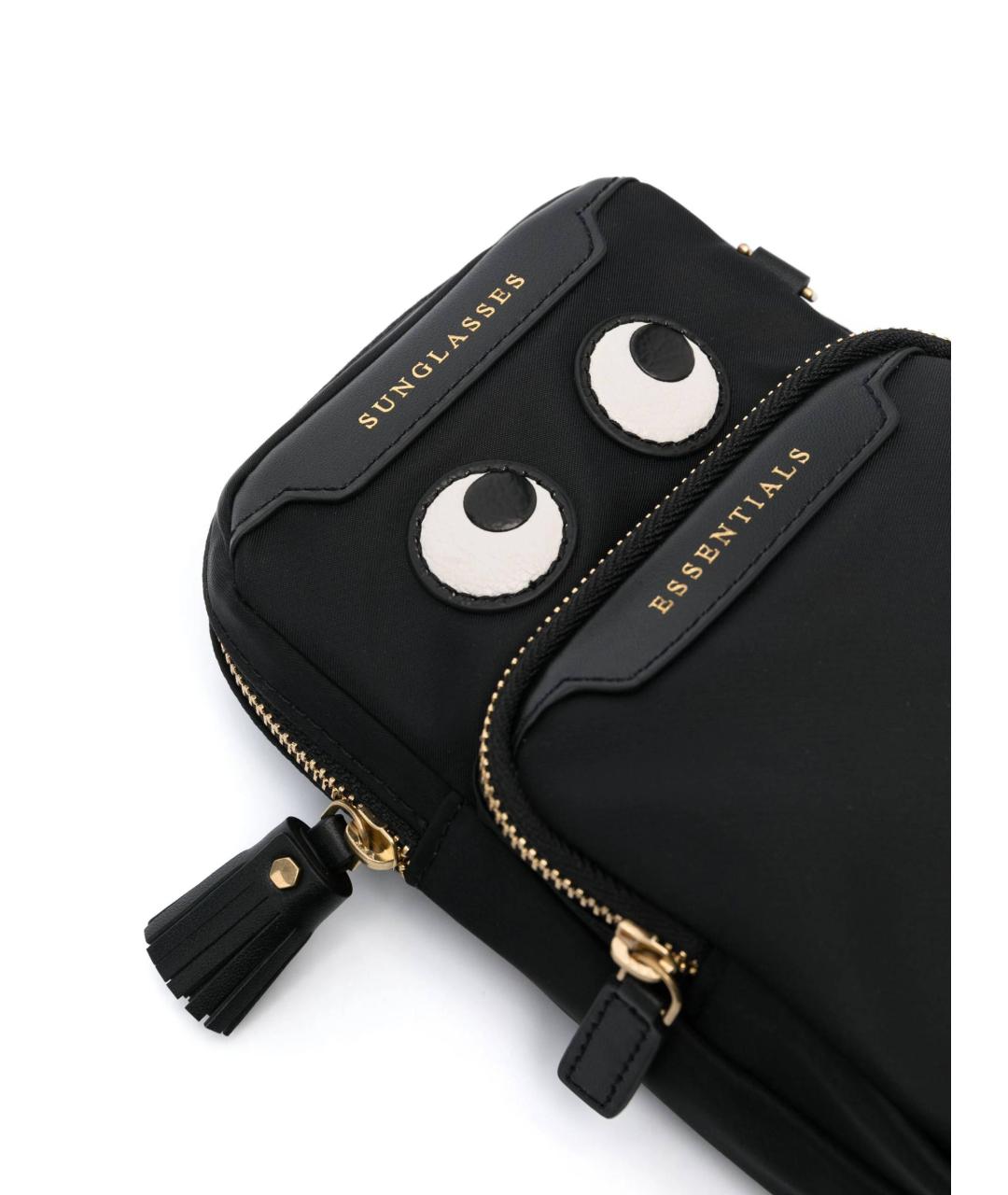 ANYA HINDMARCH Черная тканевая сумка через плечо, фото 2