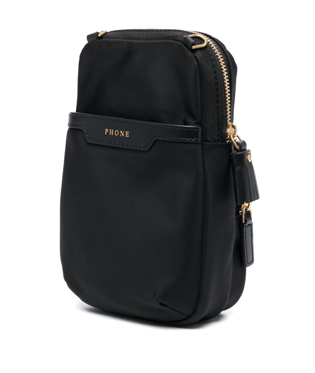 ANYA HINDMARCH Черная тканевая сумка через плечо, фото 3