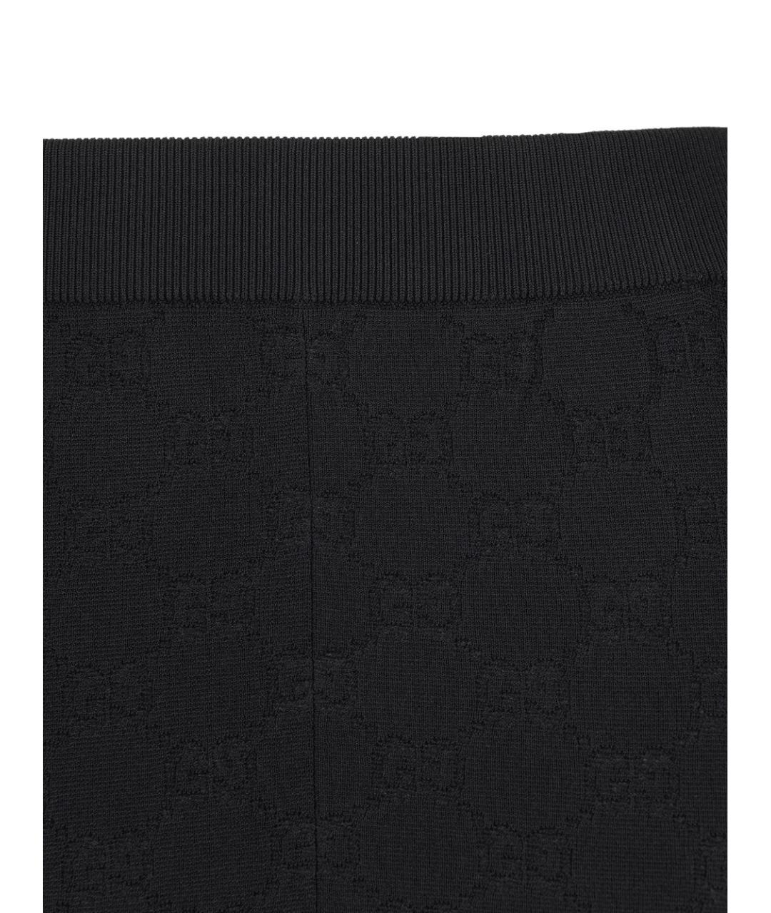 GUCCI Черные вискозные леггинсы и велосипедки, фото 2