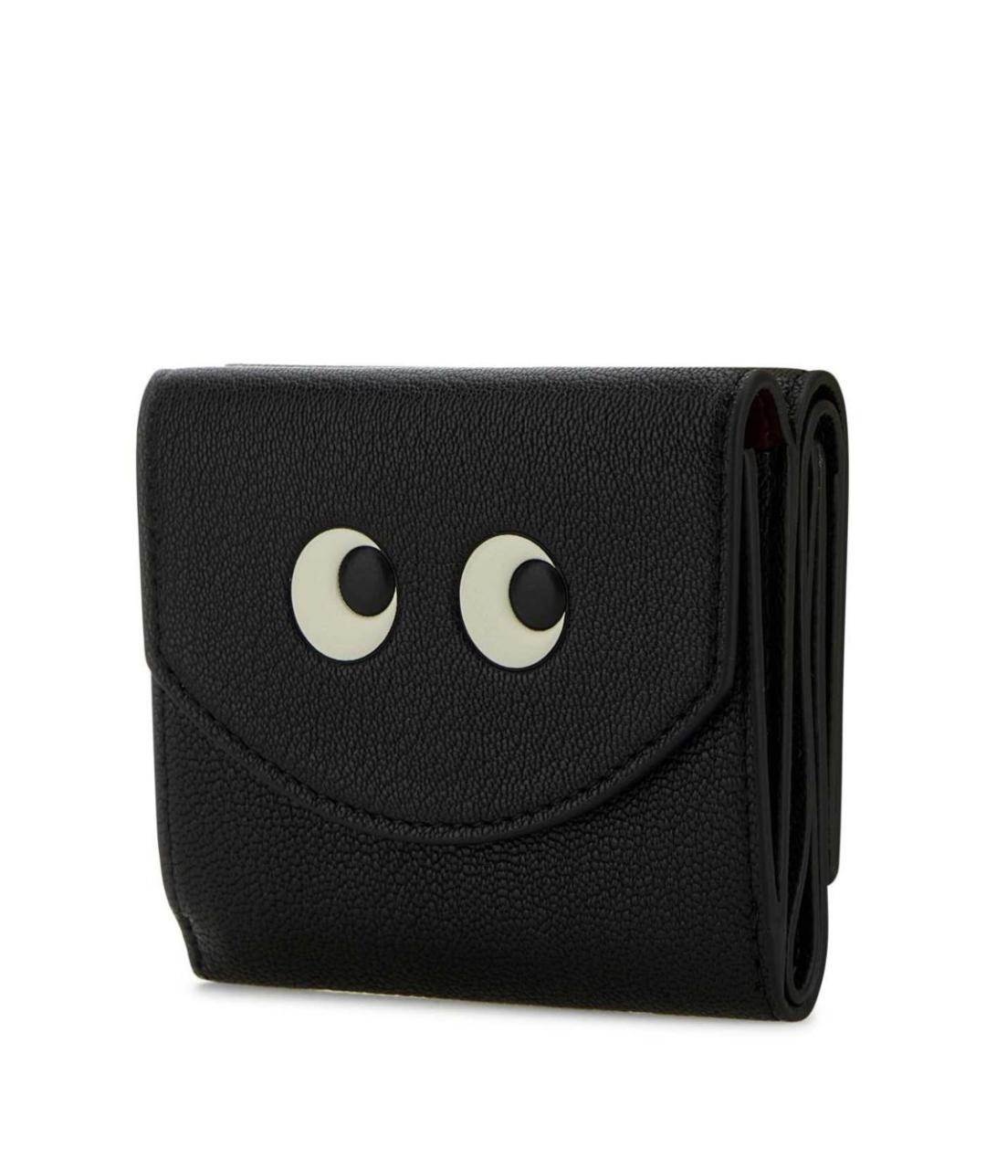 ANYA HINDMARCH Черный кожаный кошелек, фото 2