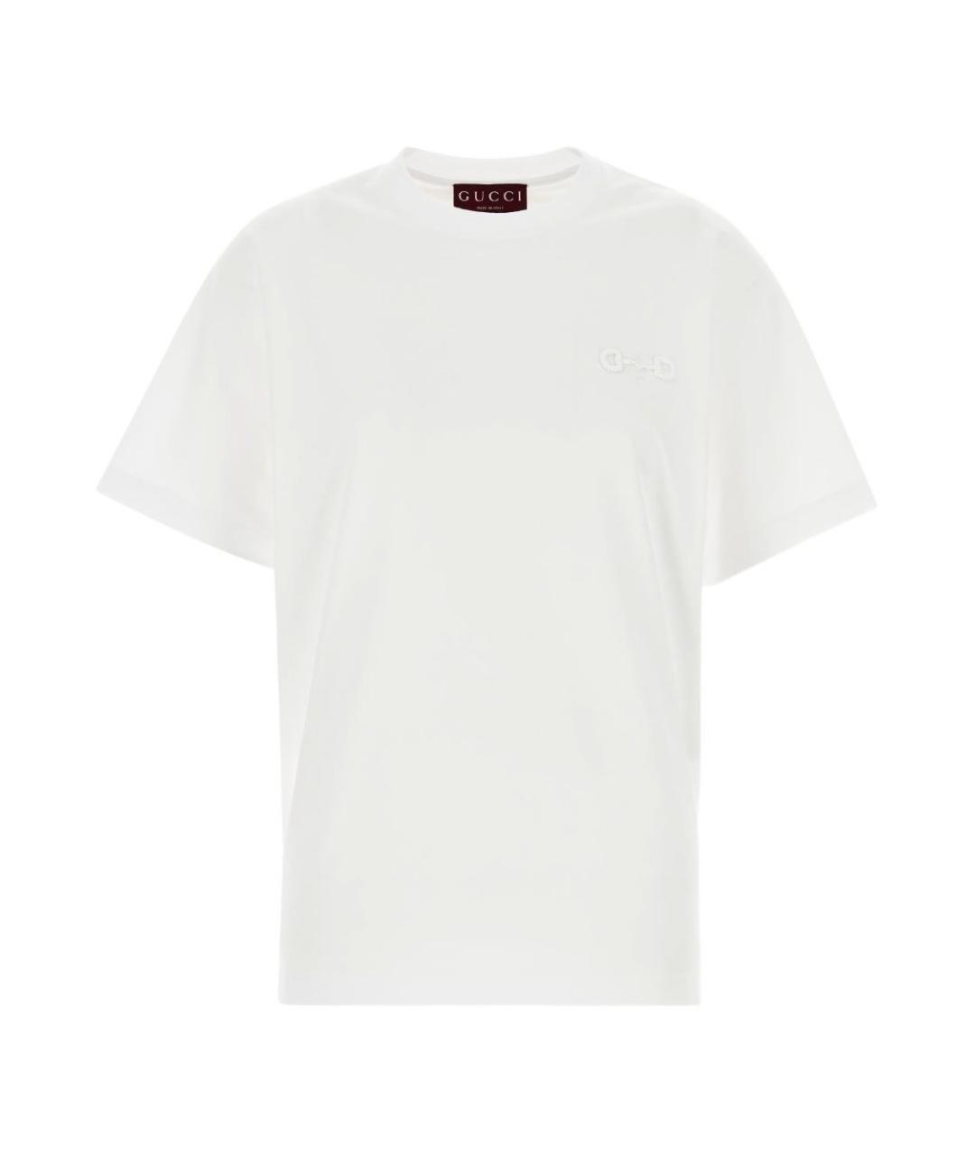 GUCCI Белая хлопковая футболка, фото 1