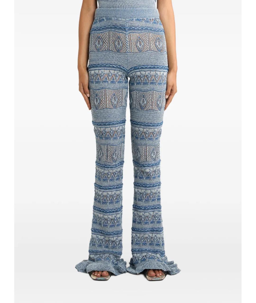 ETRO Мульти хлопковые прямые брюки, фото 3