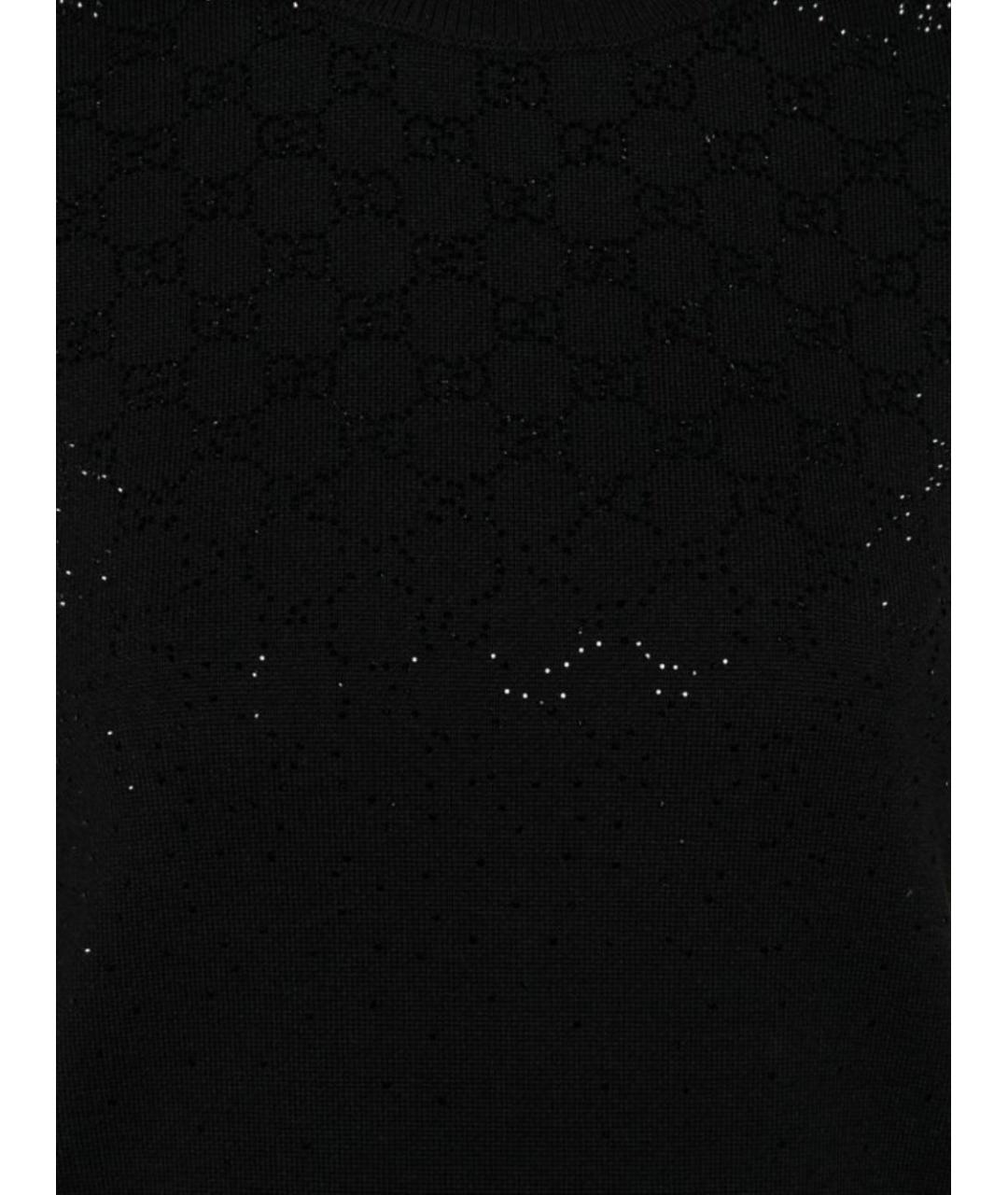 GUCCI Черное шерстяное коктейльное платье, фото 2