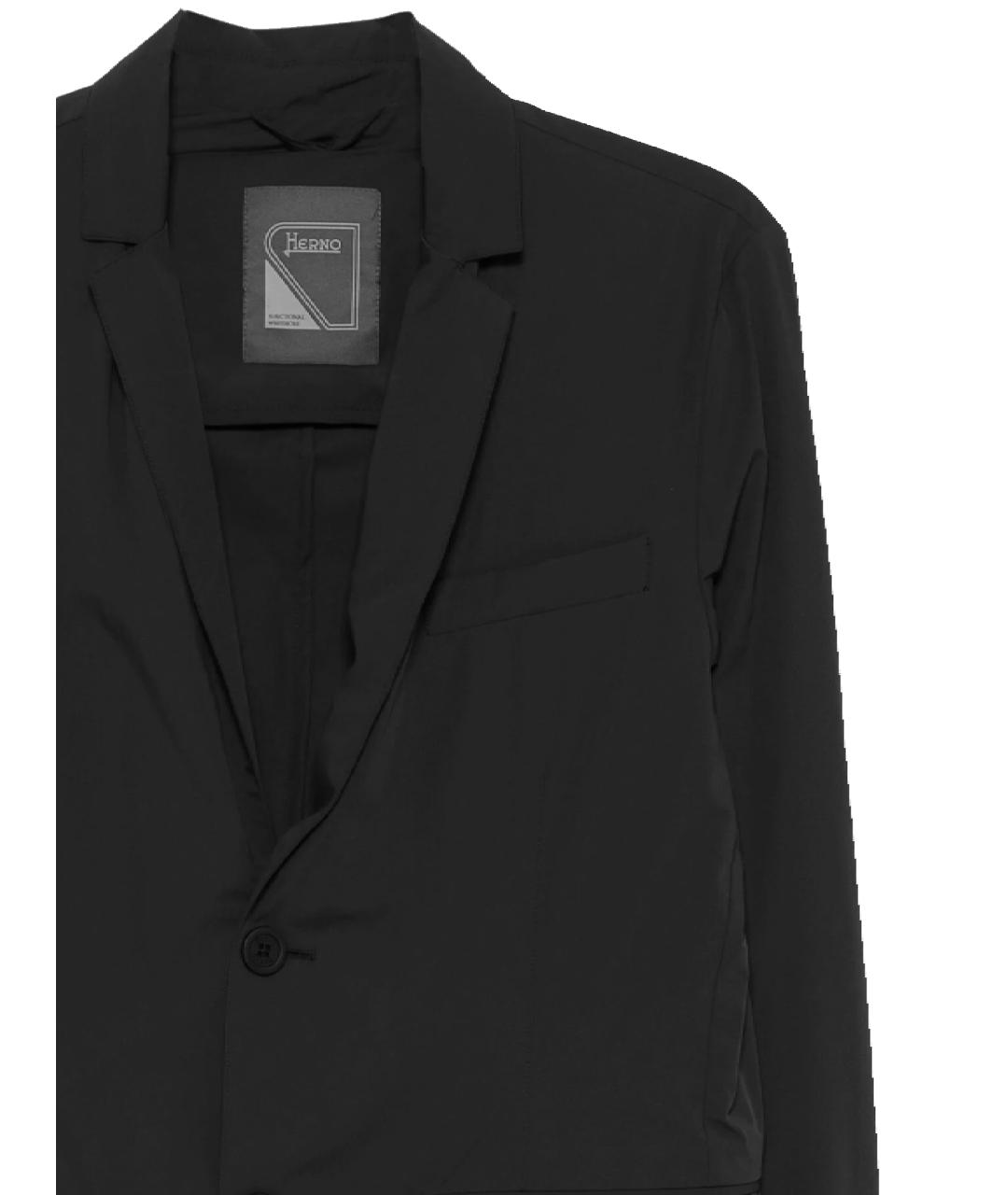 HERNO Черный полиамидовый пиджак, фото 2