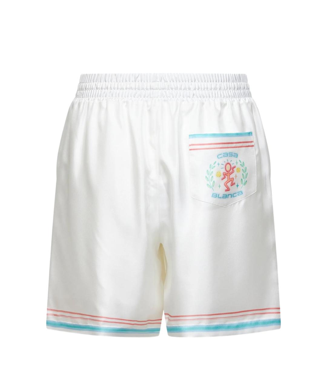 CASABLANCA Белые шелковые шорты, фото 3