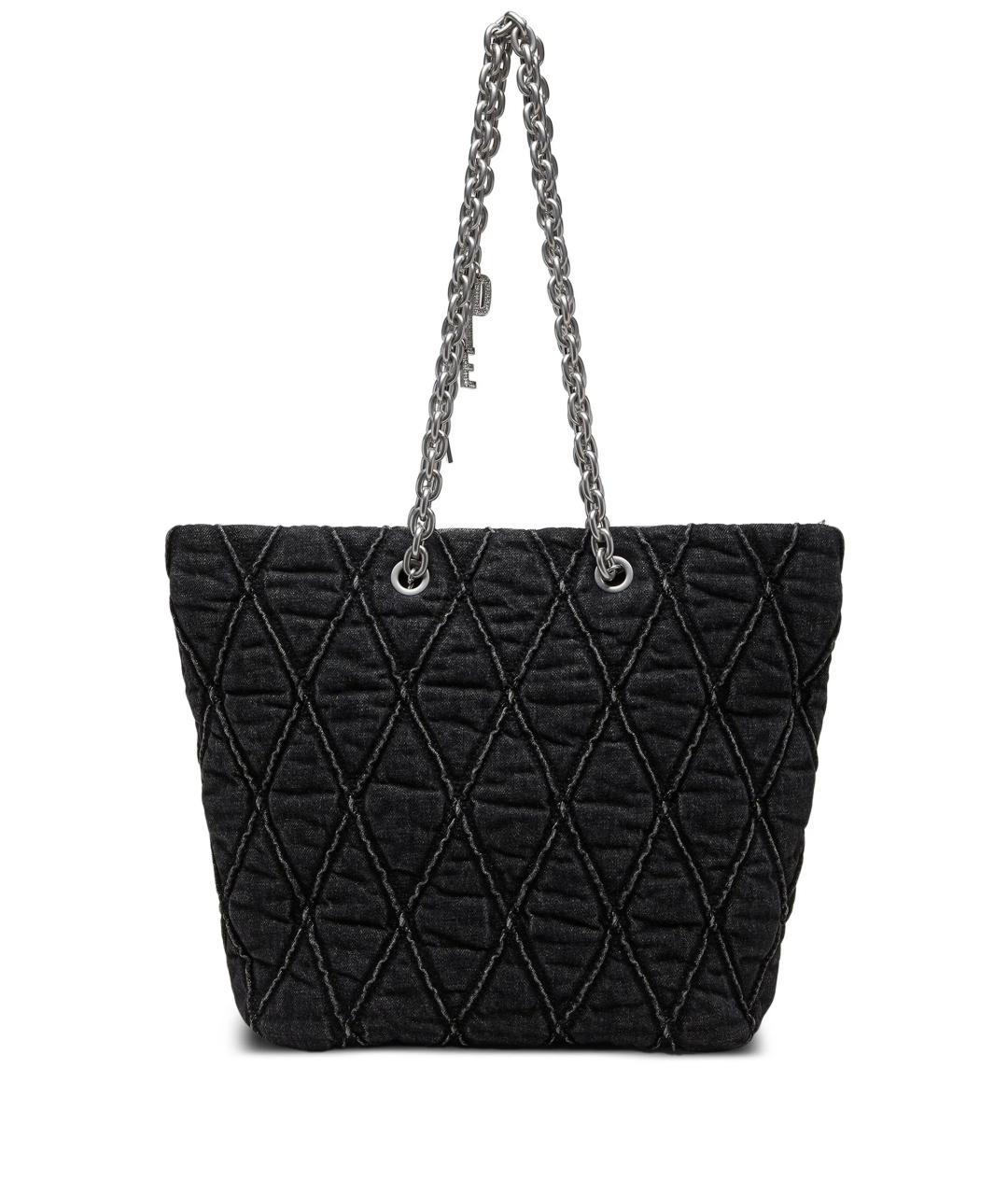 DIESEL Черная тканевая сумка тоут, фото 3