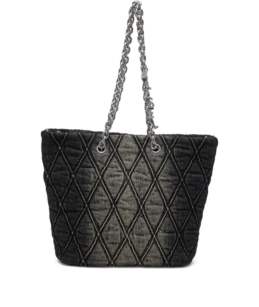 DIESEL Черная тканевая сумка тоут, фото 1