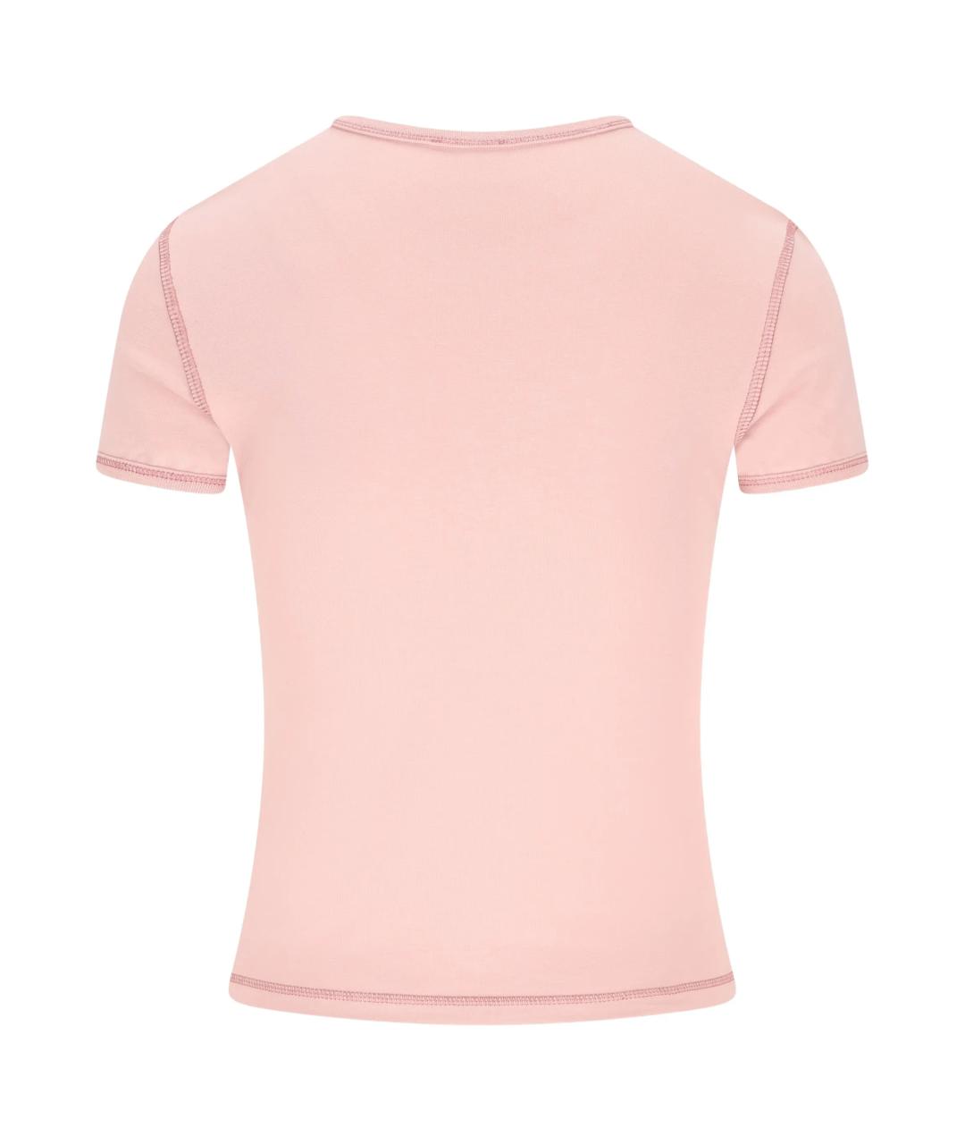 DIESEL Розовая хлопковая футболка, фото 3
