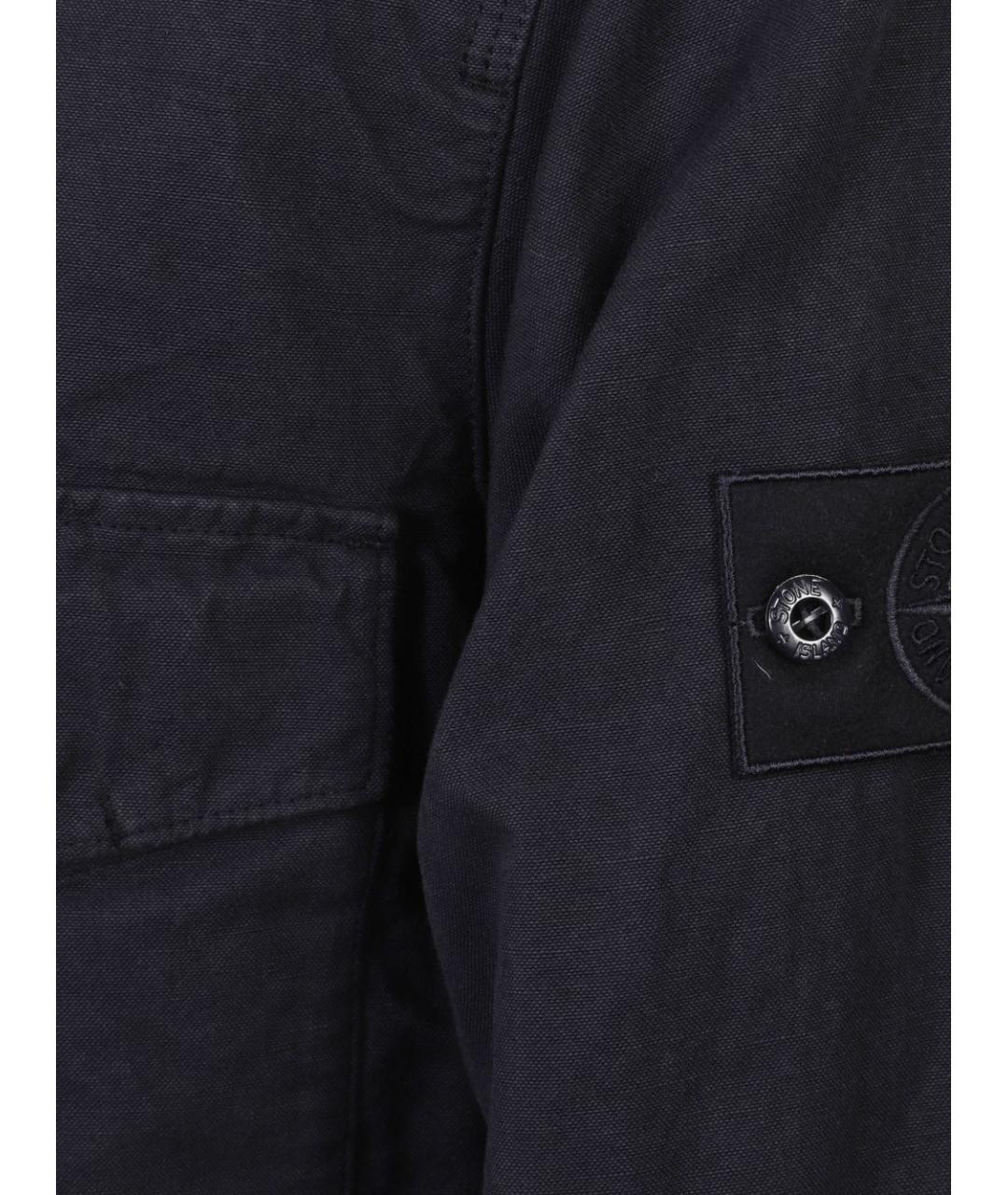 STONE ISLAND Синяя хлопковая кэжуал рубашка, фото 2