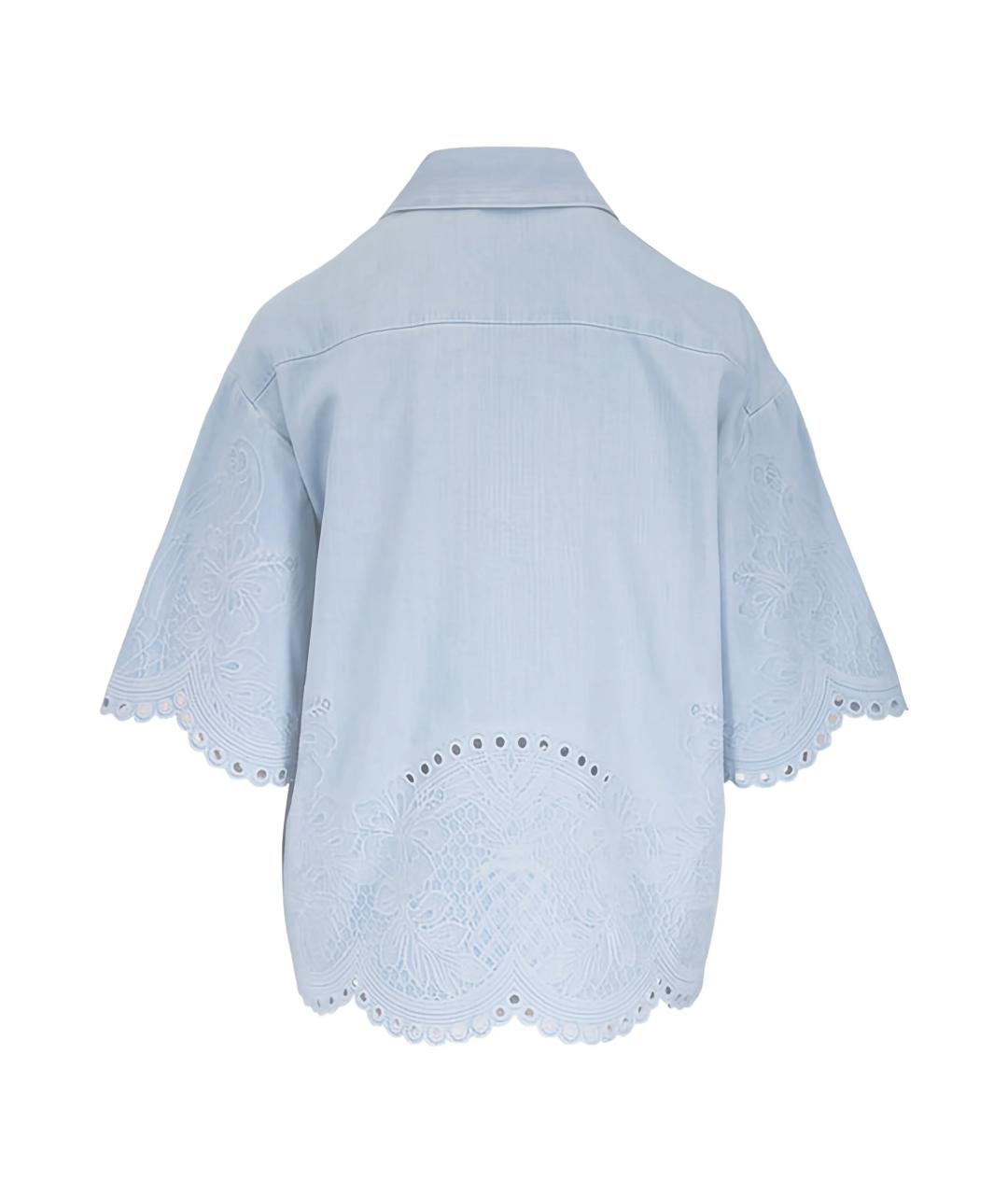 ZIMMERMANN Голубая хлопковая рубашка, фото 3