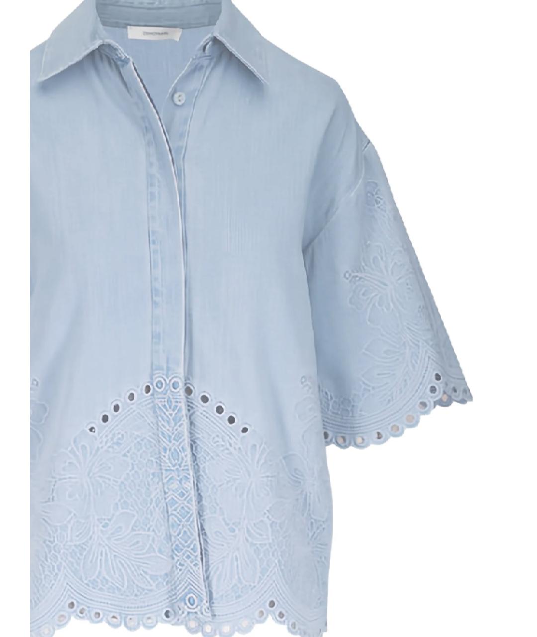 ZIMMERMANN Голубая хлопковая рубашка, фото 2