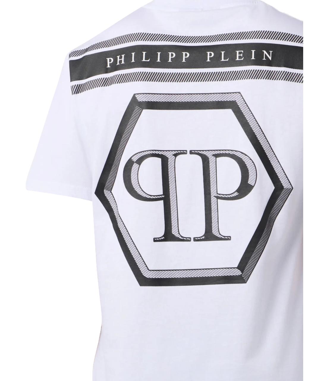 PHILIPP PLEIN Белая хлопковая футболка, фото 3