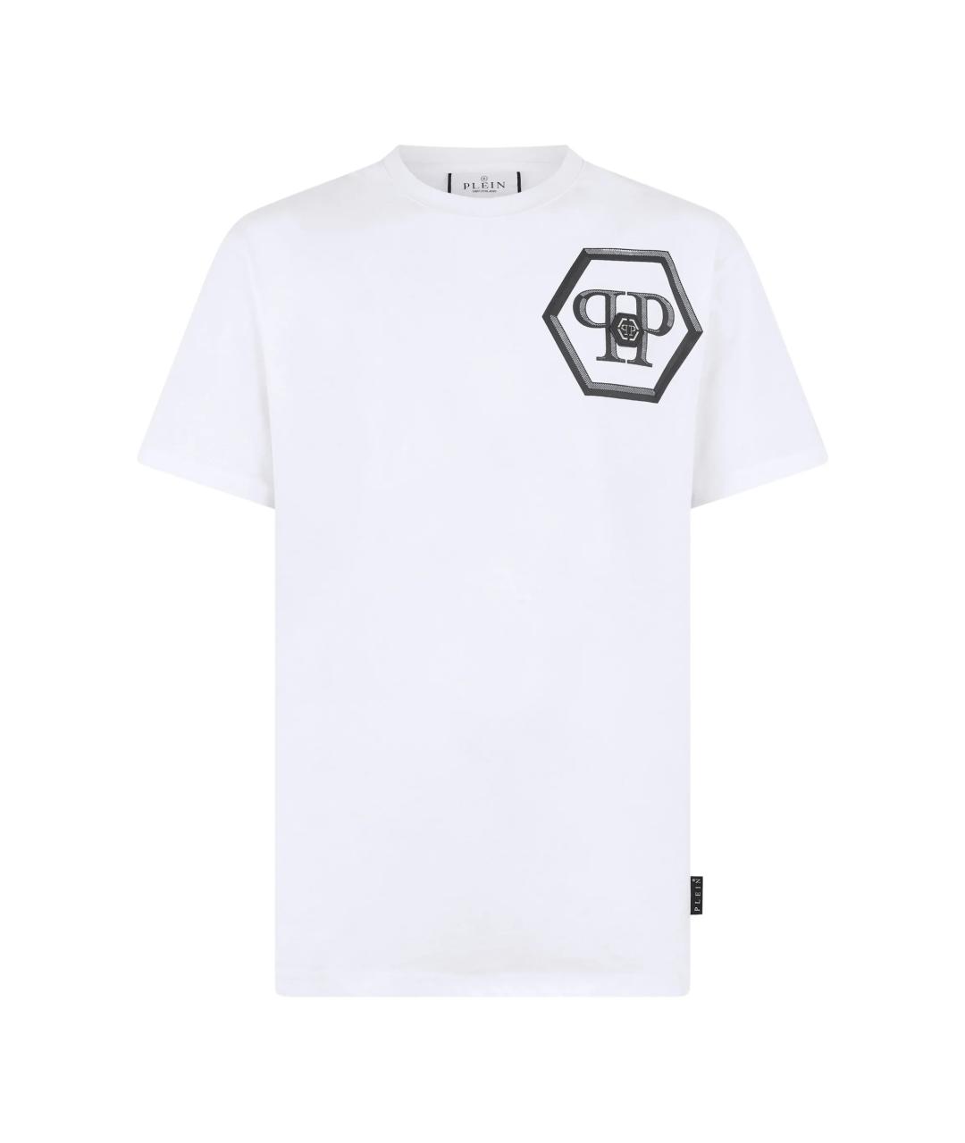 PHILIPP PLEIN Белая хлопковая футболка, фото 1