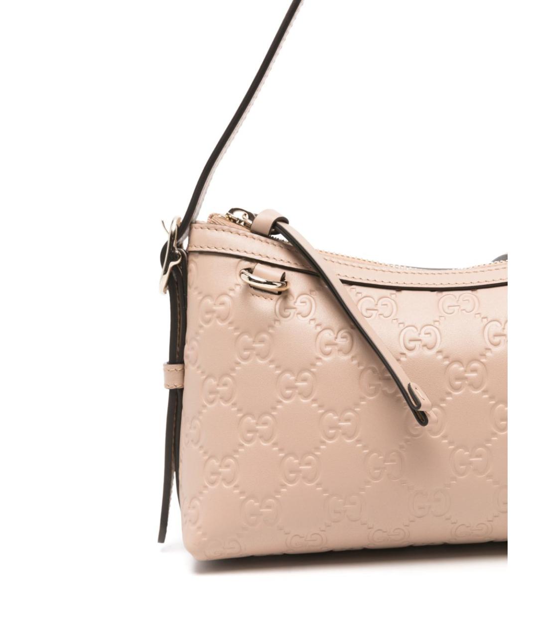 GUCCI Розовая кожаная сумка через плечо, фото 3