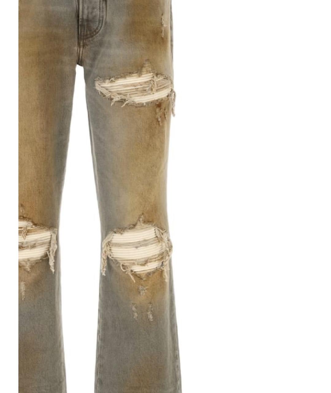 AMIRI Коричневые хлопковые джинсы скинни, фото 2