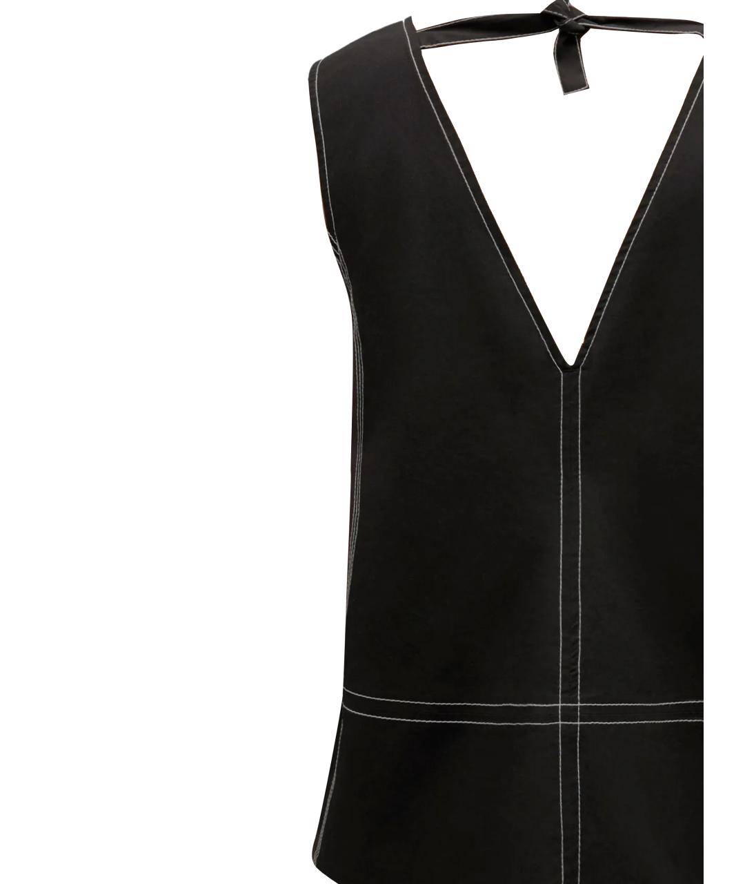 GANNI Черная хлопковая майка, фото 3