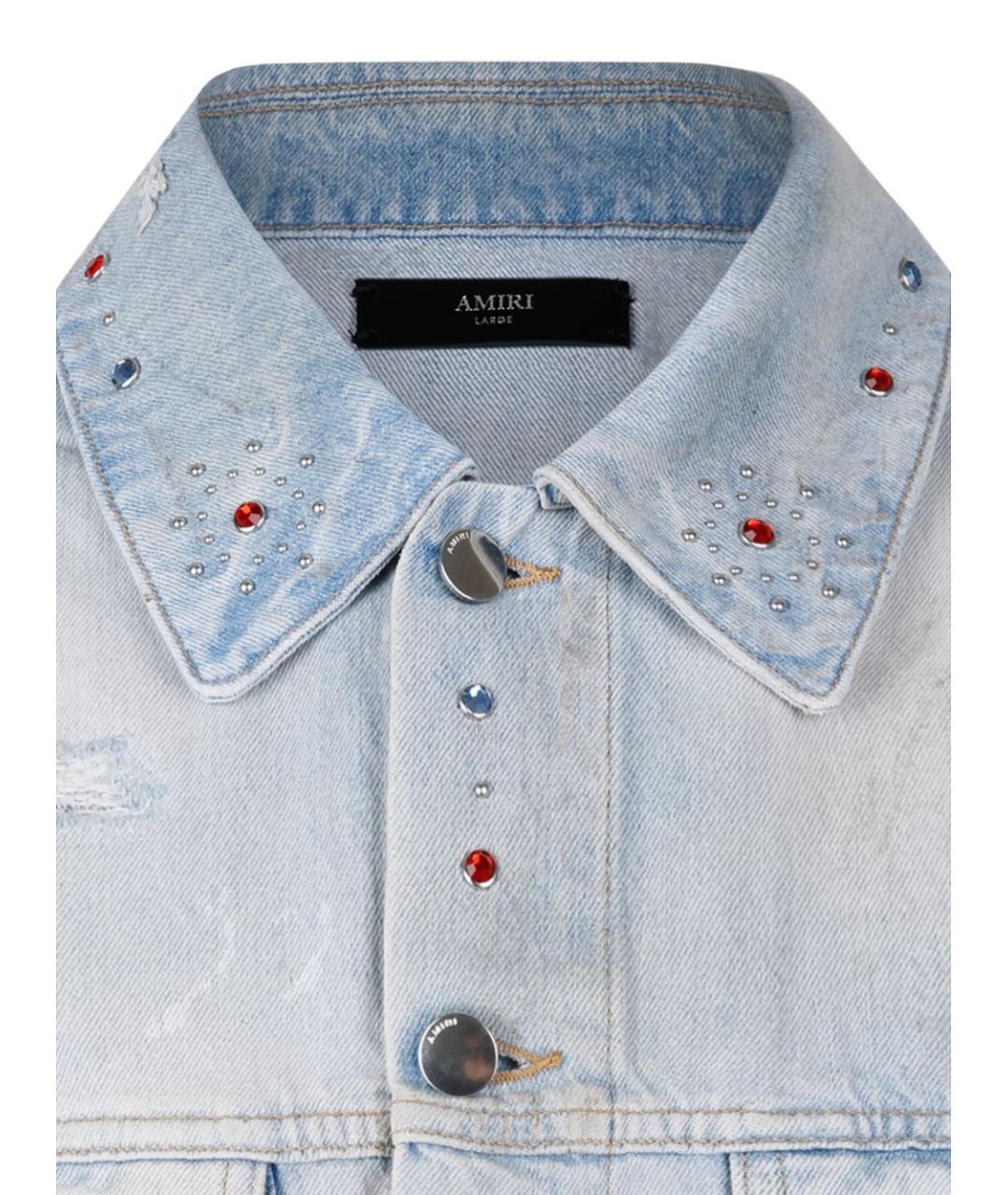 AMIRI Голубая хлопковая куртка, фото 2