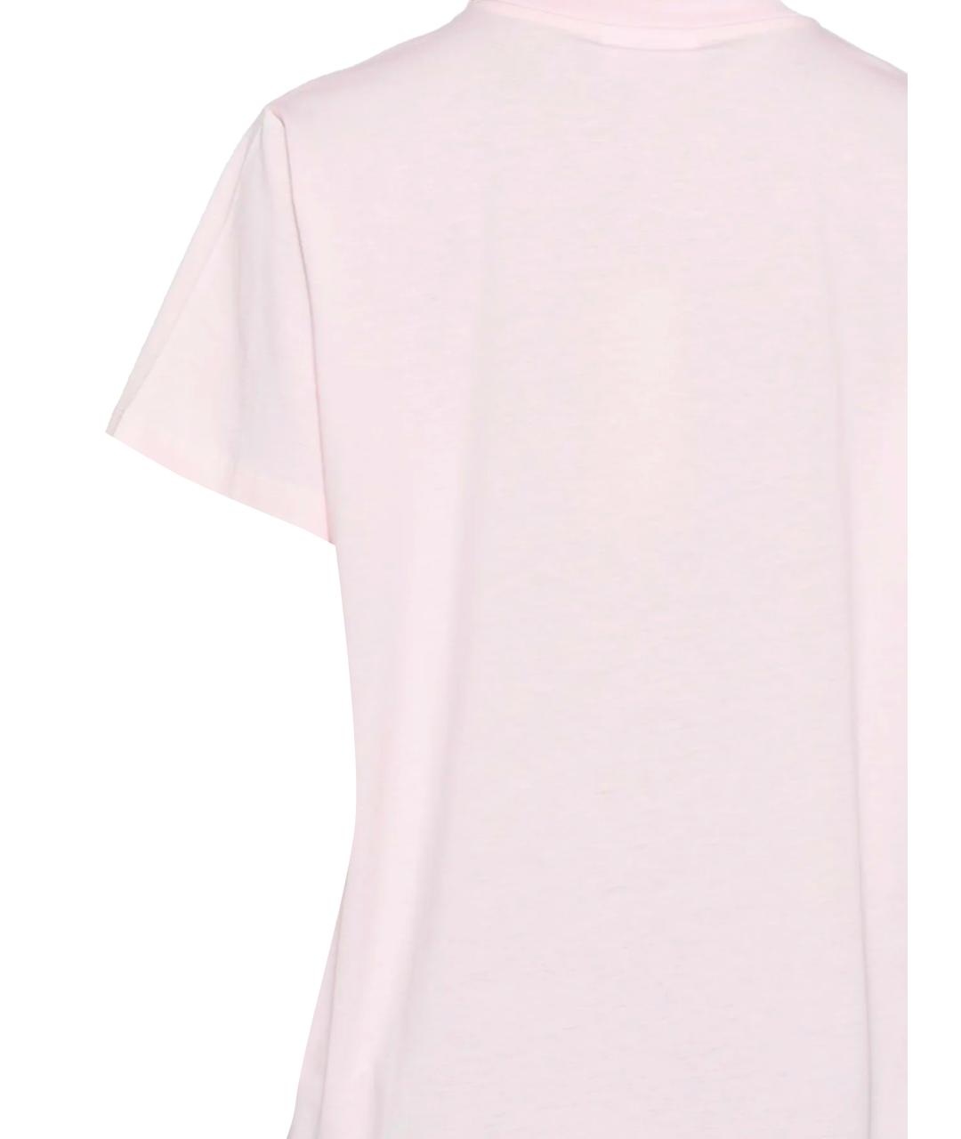 GANNI Розовая хлопковая футболка, фото 3