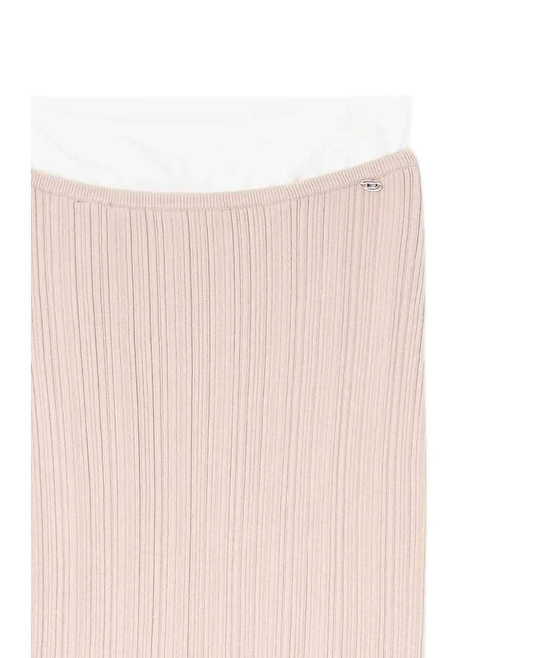 DIESEL Бежевая вискозная юбка миди, фото 2