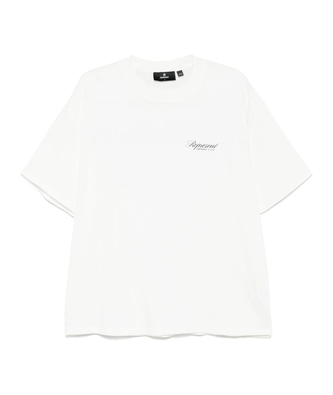 REPRESENT Белая хлопковая футболка, фото 1