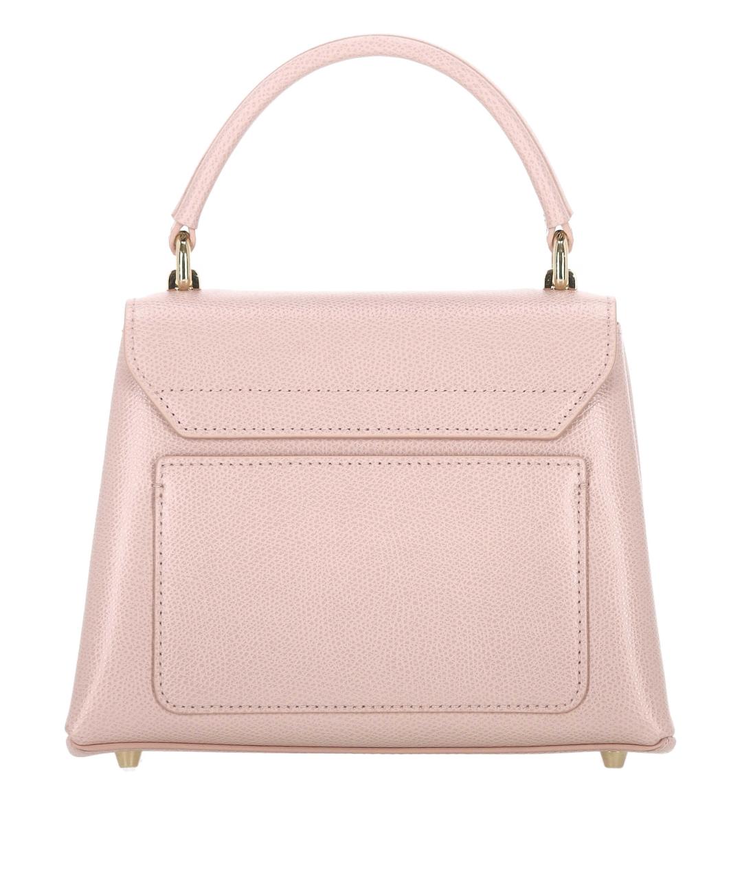 FURLA Розовая кожаная сумка с короткими ручками, фото 3