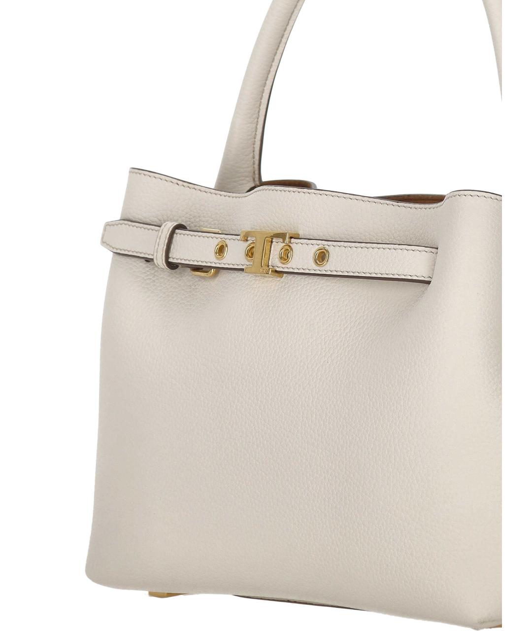 TOD'S Белая кожаная сумка через плечо, фото 4