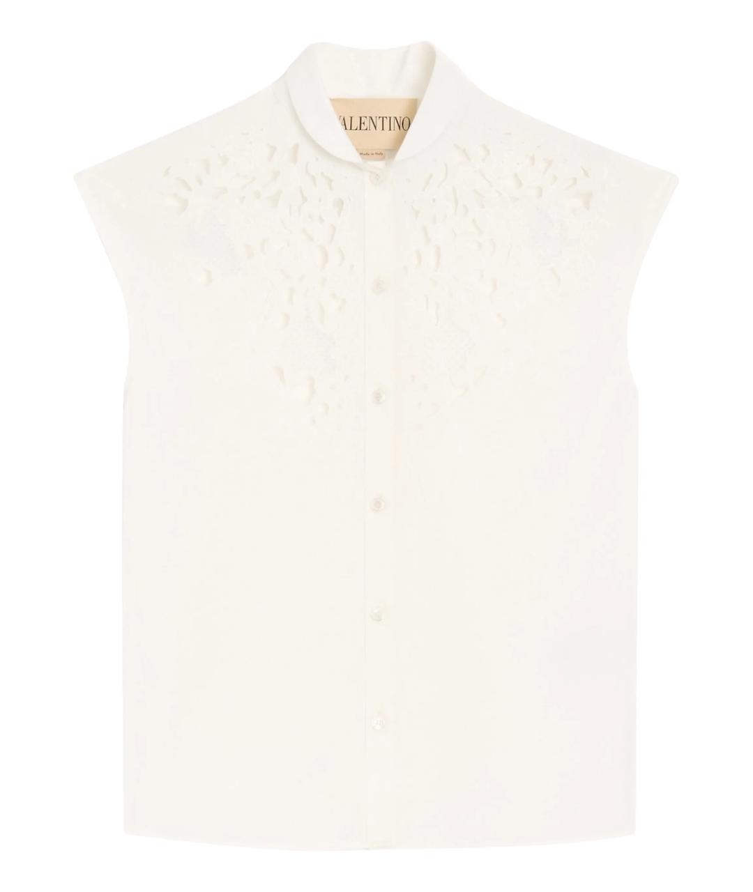VALENTINO Белая хлопковая блузы, фото 1