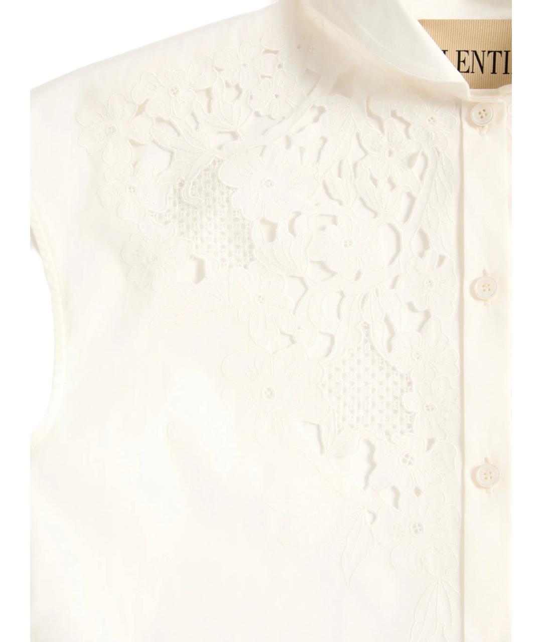 VALENTINO Белая хлопковая блузы, фото 2