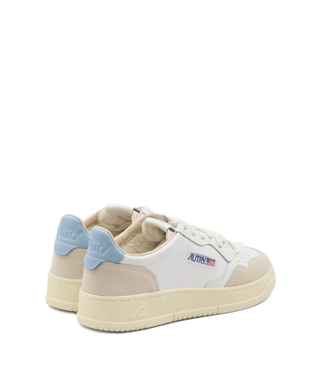 AUTRY Белые кожаные низкие кроссовки / кеды, фото 3