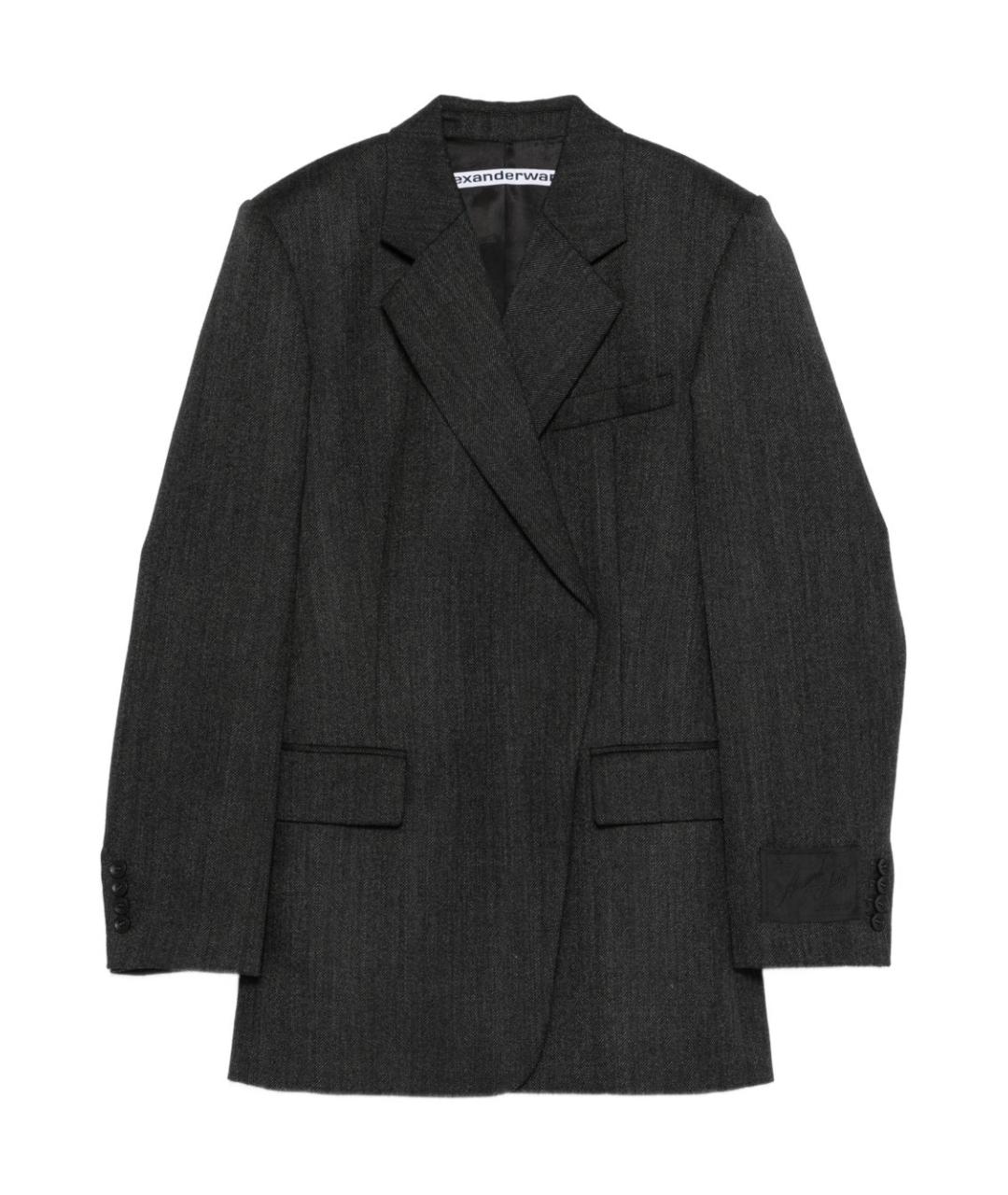 ALEXANDER WANG Серое шерстяное платье, фото 1