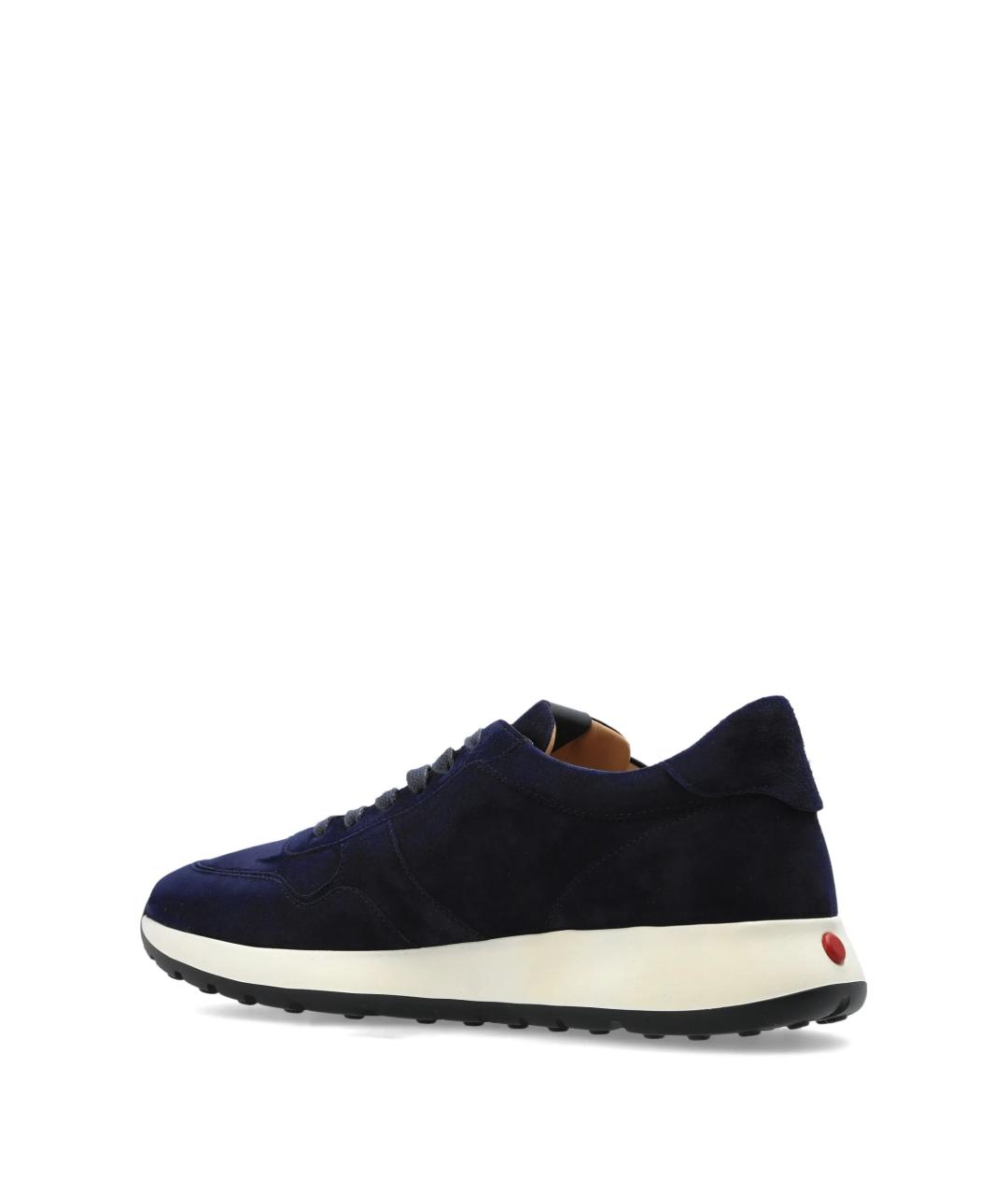 TOD'S Темно-синие замшевые низкие кроссовки / кеды, фото 3