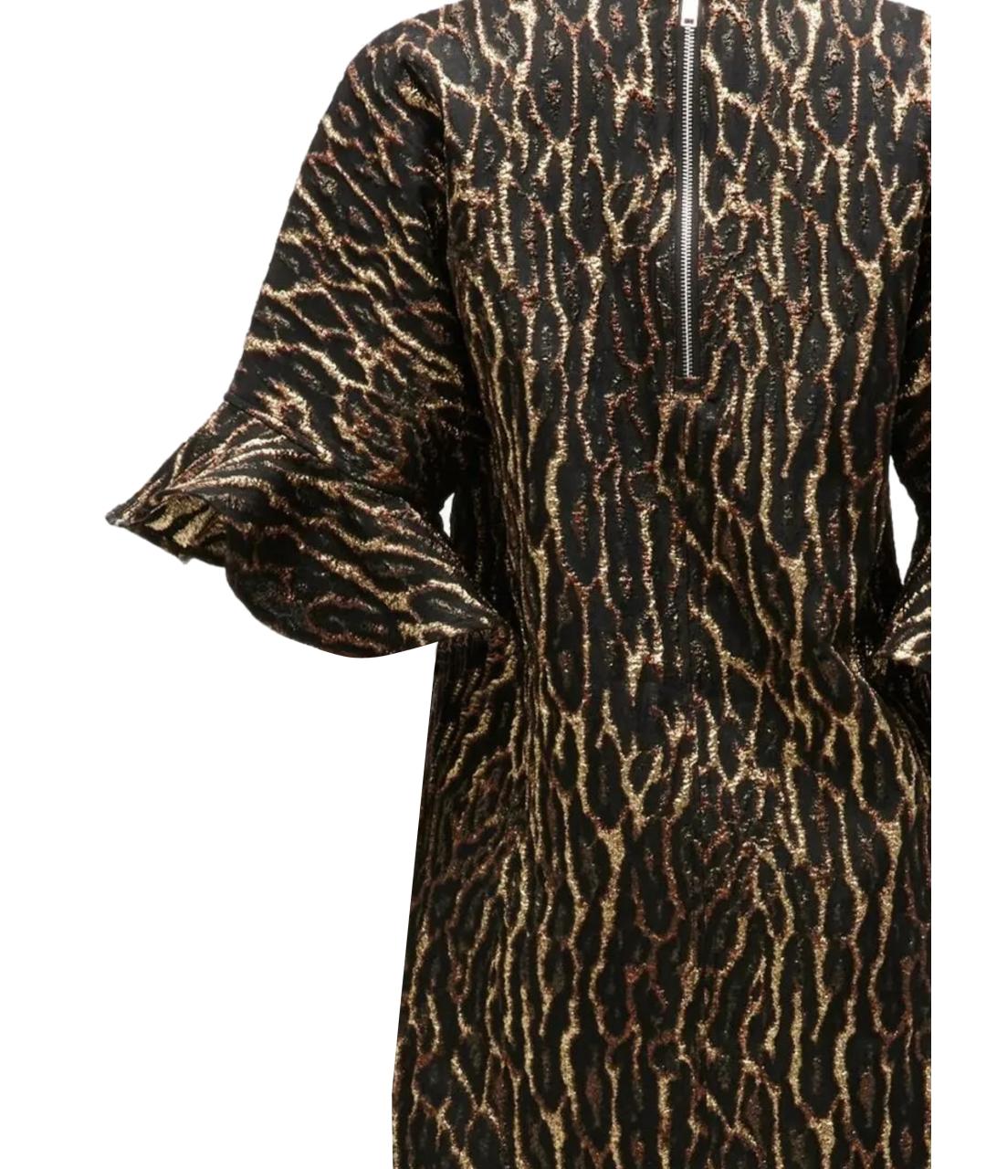 GANNI Мульти полиэстеровое повседневное платье, фото 3