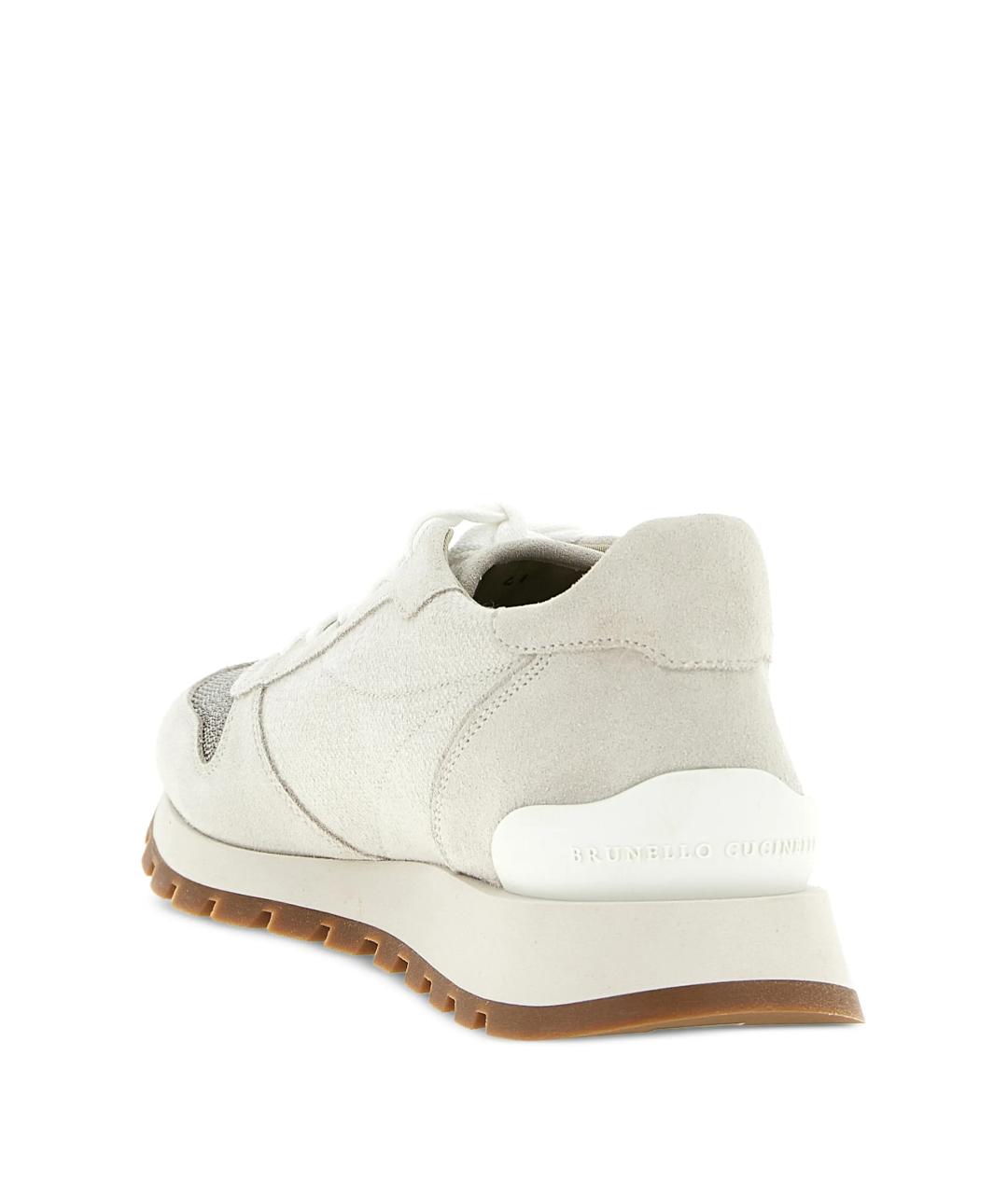 BRUNELLO CUCINELLI Серые текстильные кроссовки, фото 3