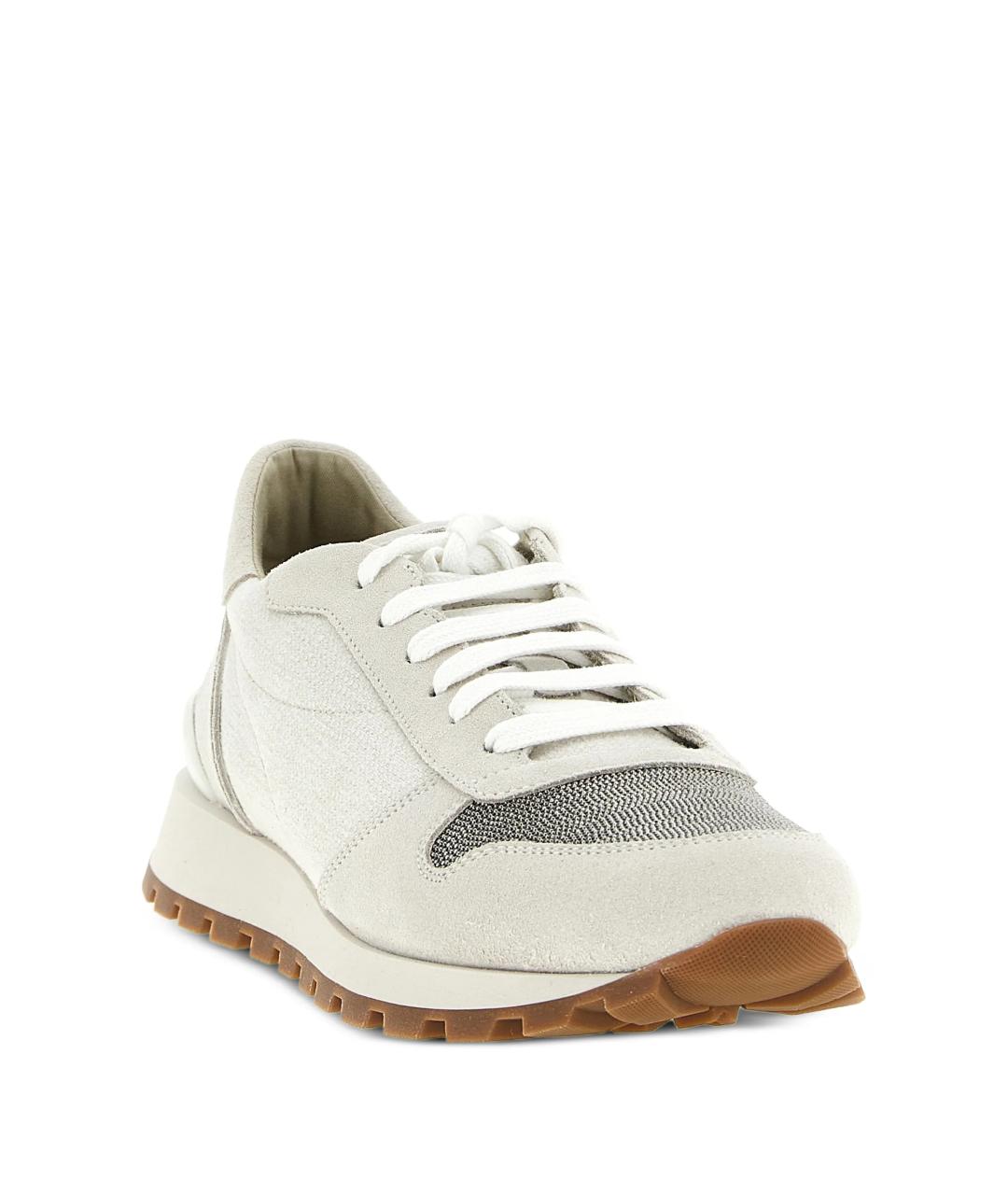 BRUNELLO CUCINELLI Серые текстильные кроссовки, фото 2