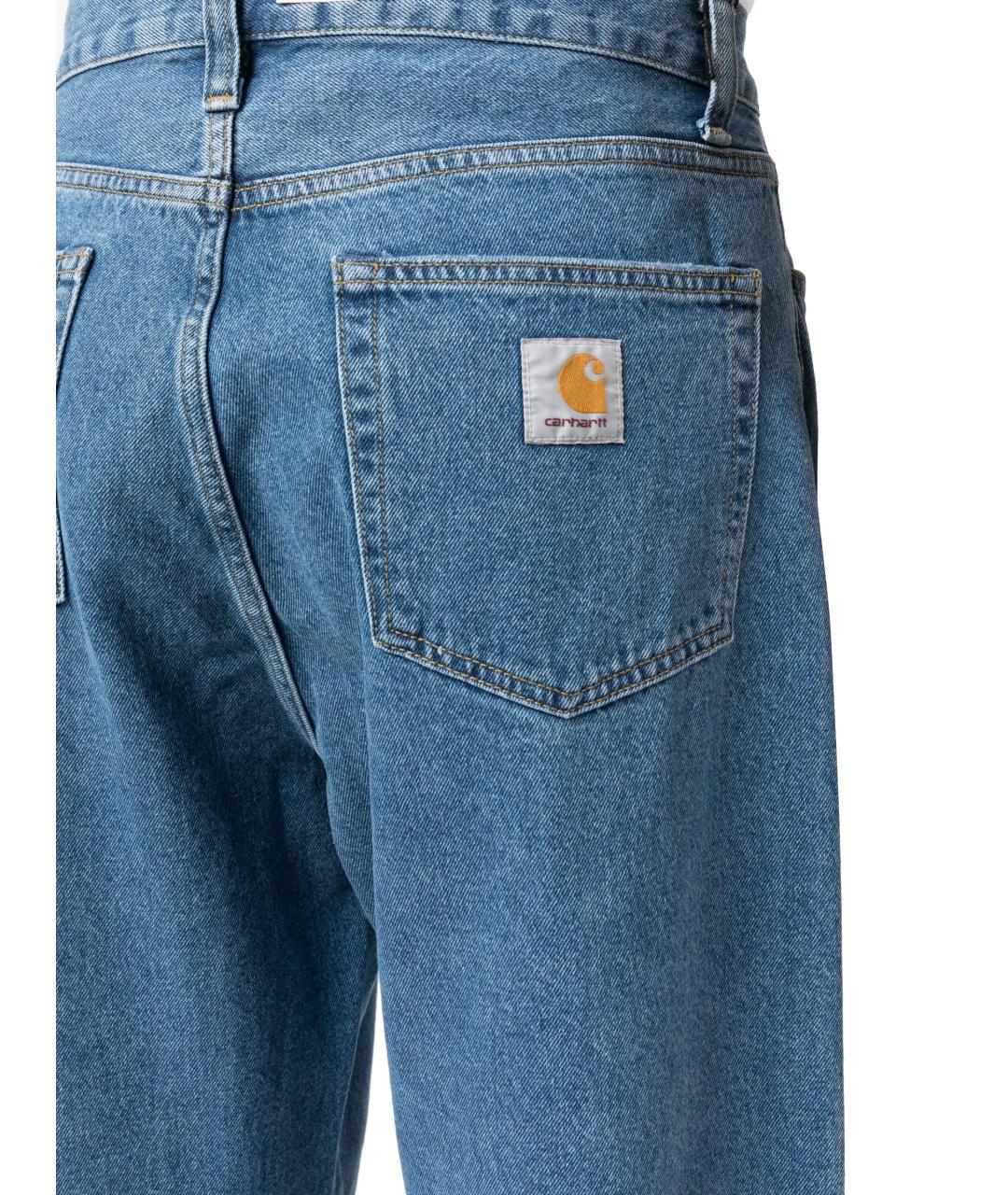 CARHARTT WIP Синие хлопковые прямые джинсы, фото 3