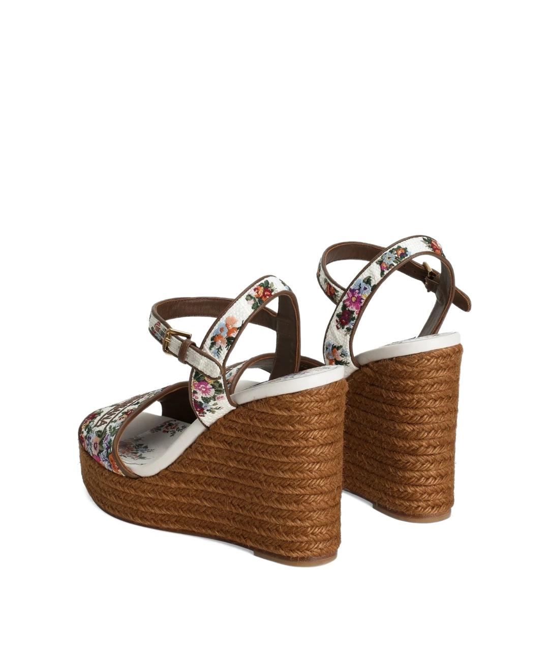 DOLCE&GABBANA Мульти текстильные босоножки, фото 3