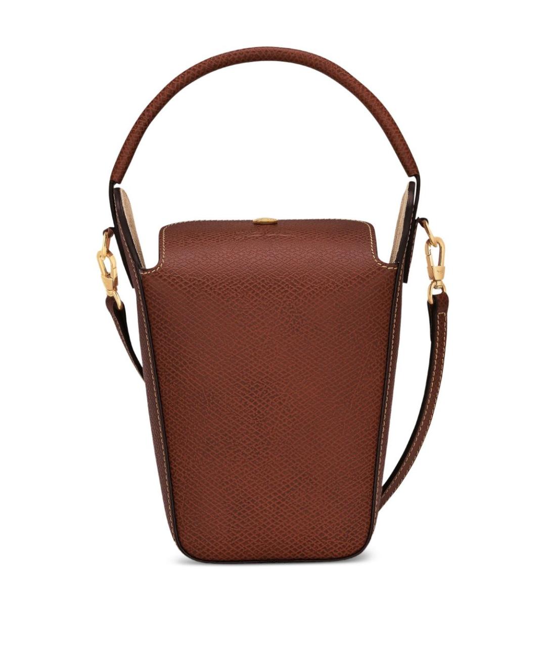 LONGCHAMP Коричневая кожаная сумка через плечо, фото 1