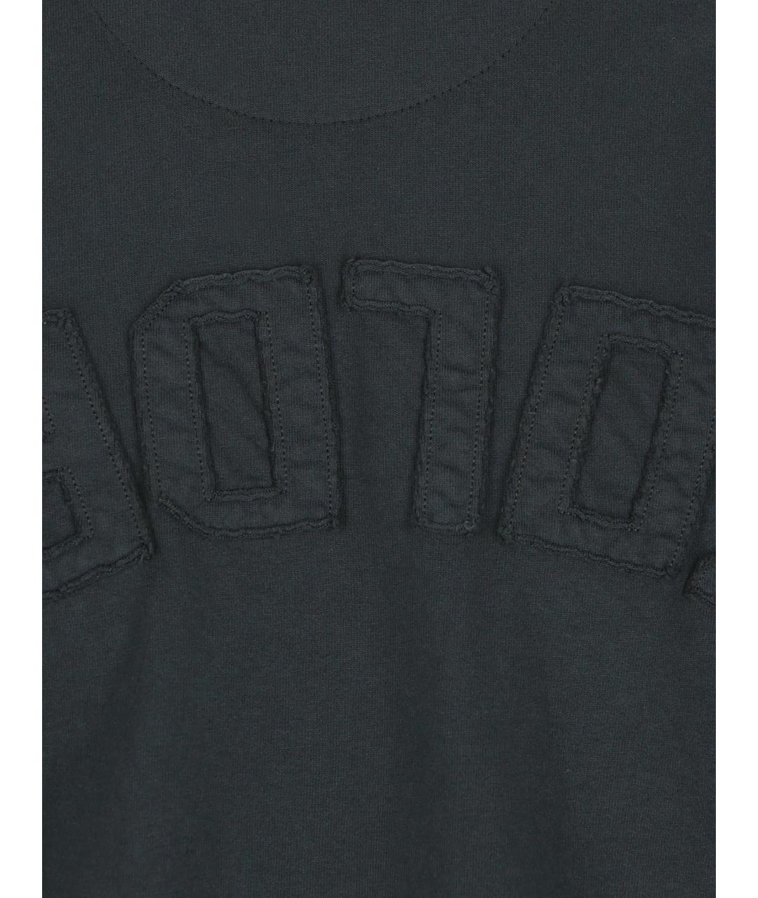 GOLDEN GOOSE DELUXE BRAND Черная хлопковая футболка, фото 4