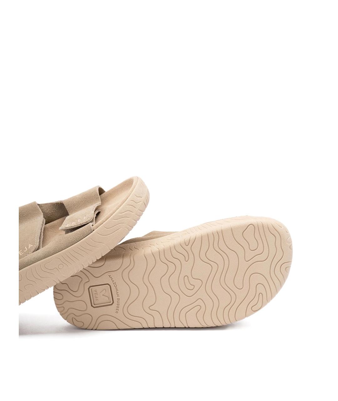 VEJA Бежевые замшевые шлепанцы, фото 5