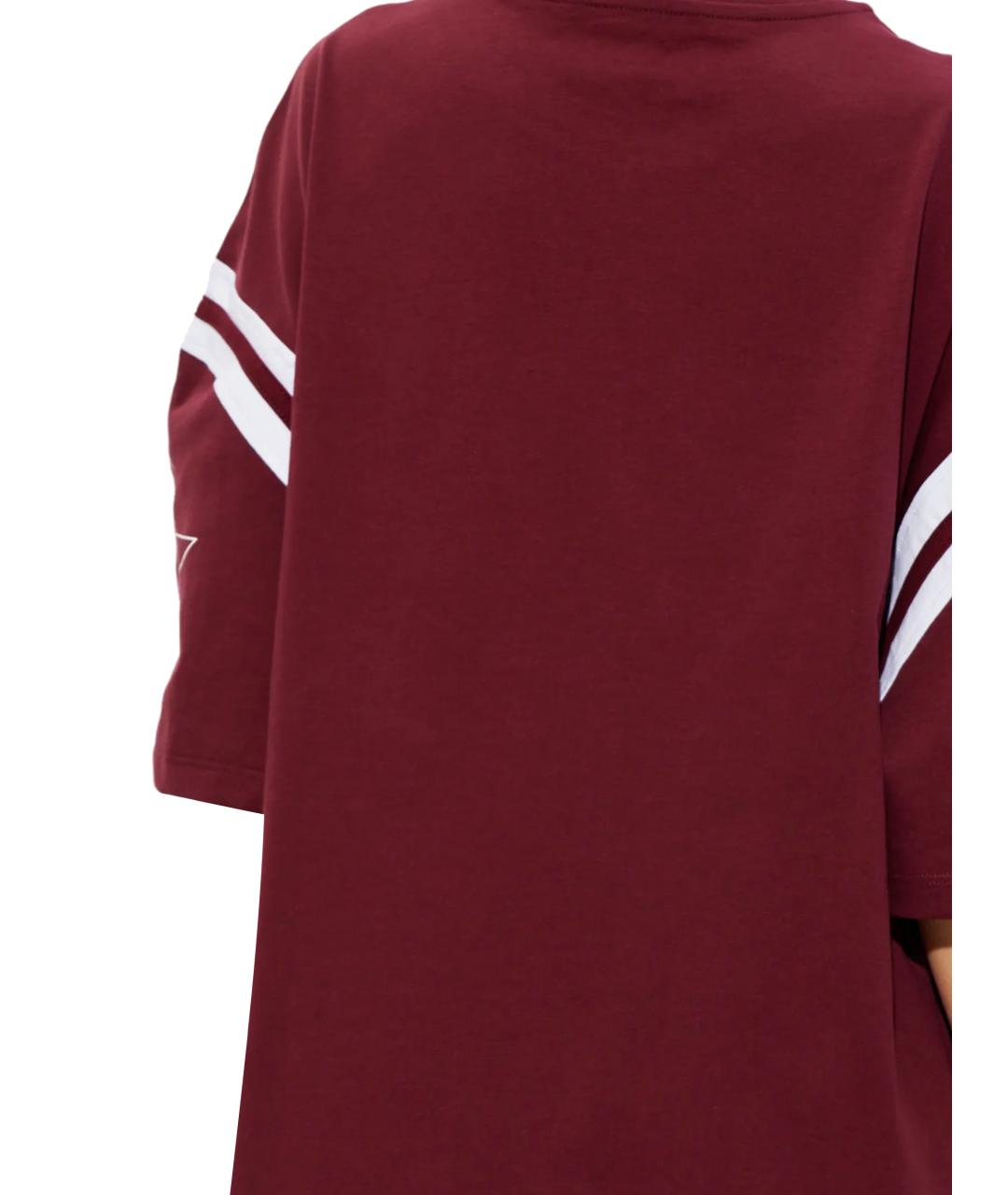 AMIRI Бордовая хлопковая футболка, фото 3